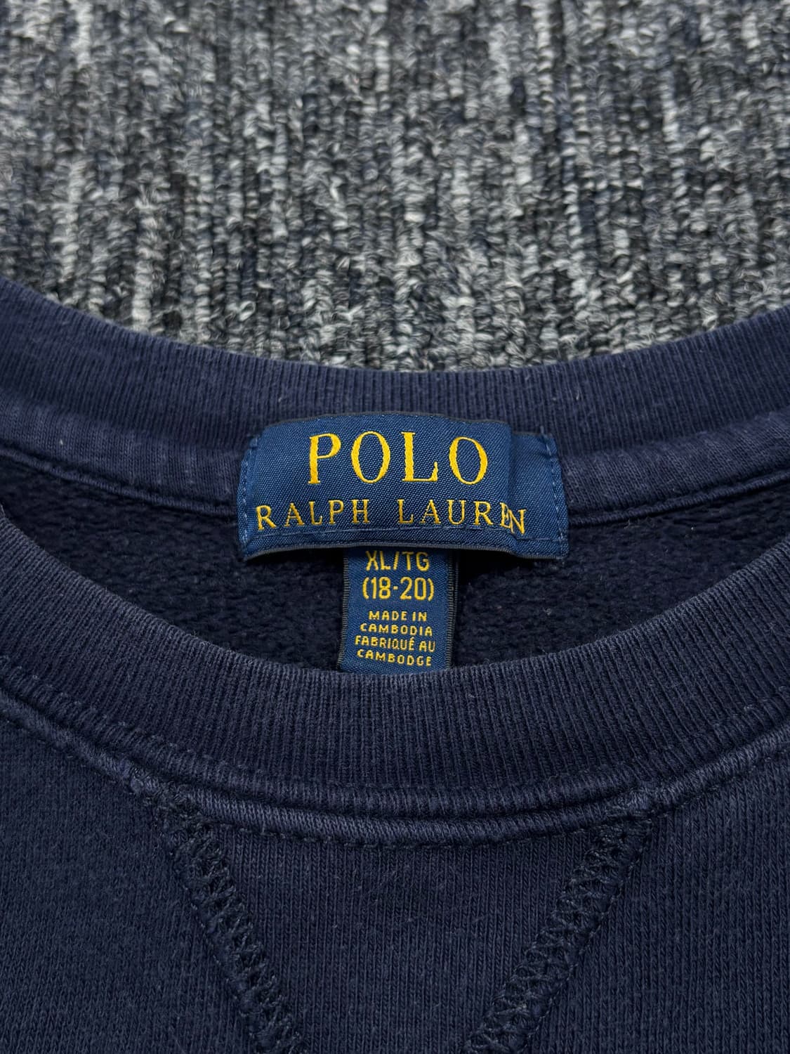 폴로 네이비 빅로고 맨투맨 상품이미지5