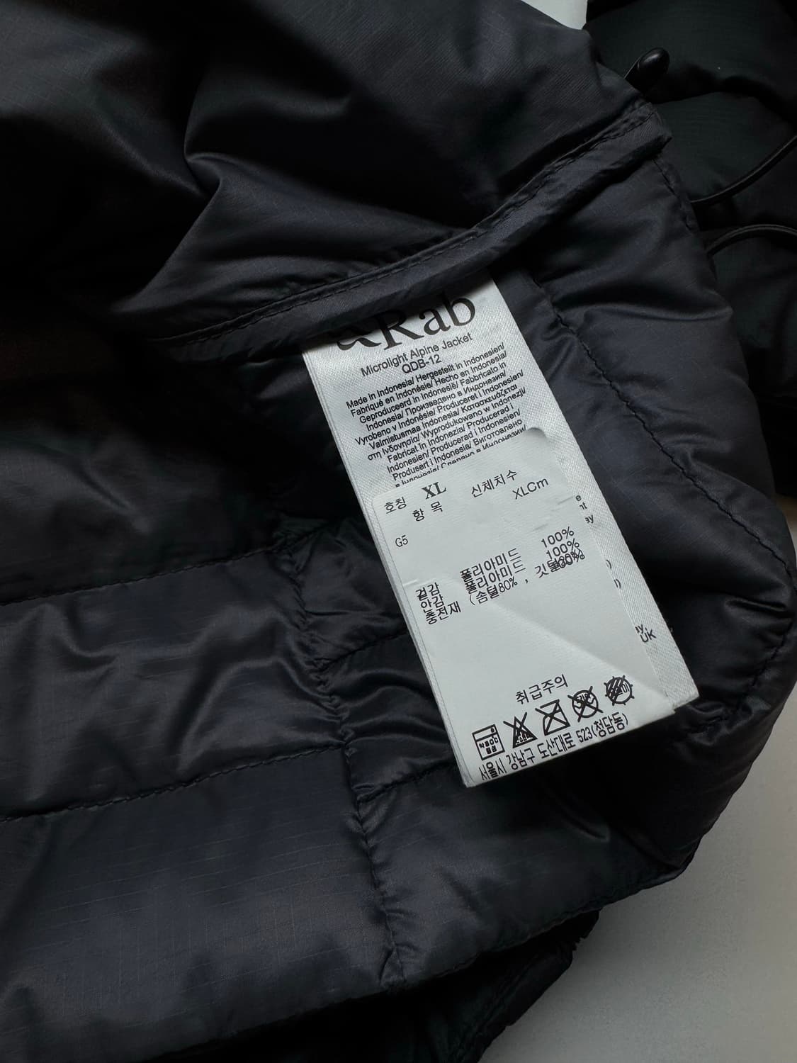 [XL] 랩 마이크로라이트 알파인 다운 자켓 블랙 상품이미지9