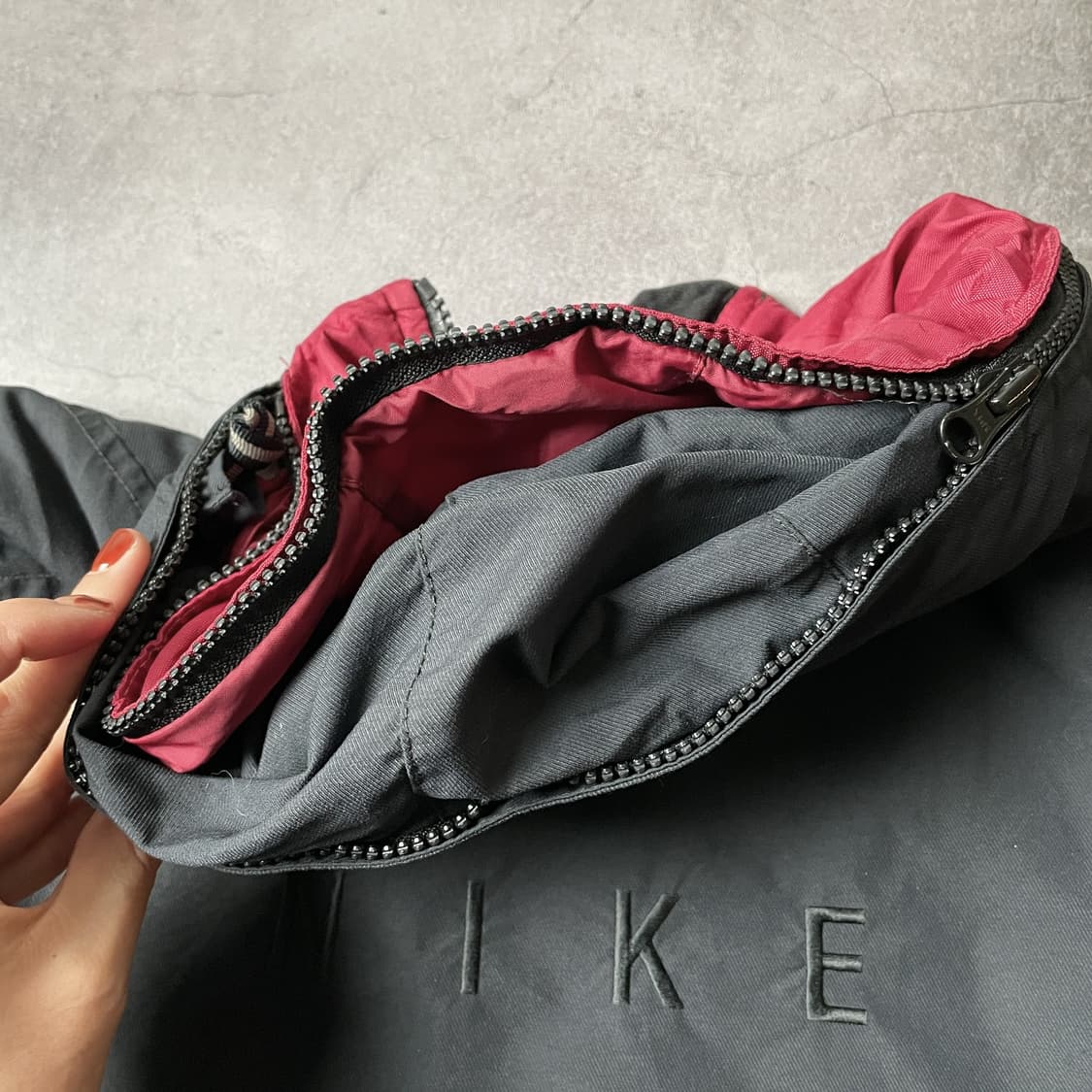 NIKE 1990s 나이키 빈티지 블랙 집업 후드점퍼 A00367 상품이미지8