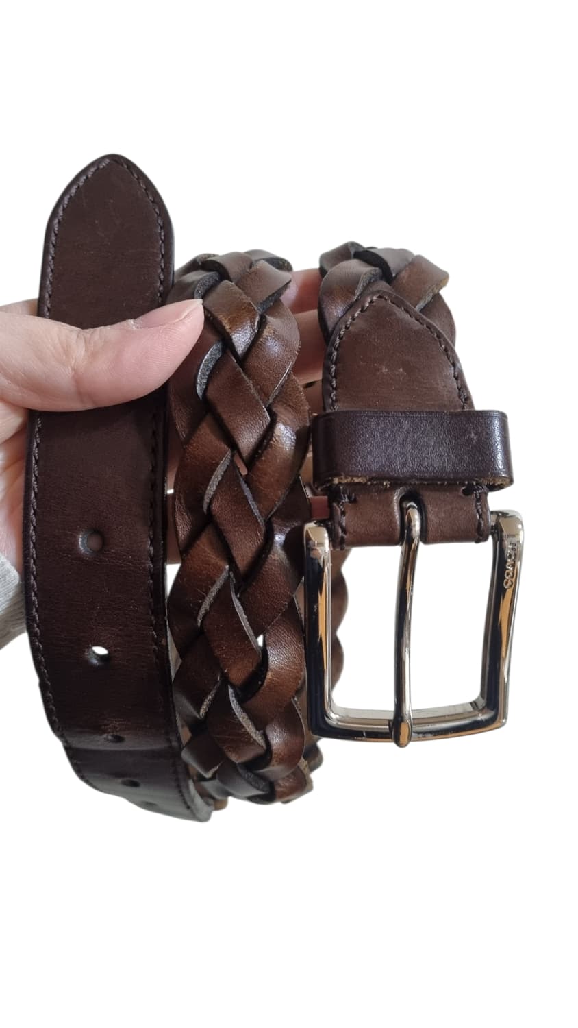 코치 가죽 꼬임 벨트 브라운 상품이미지1
