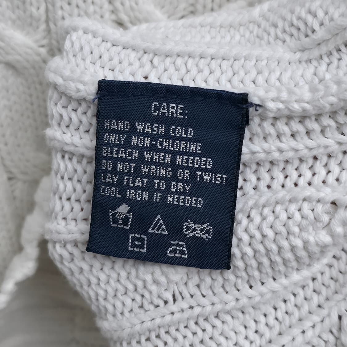 [M] 폴로 랄프로렌 케이블 니트 화이트 베이비 블루 포니 상품이미지5