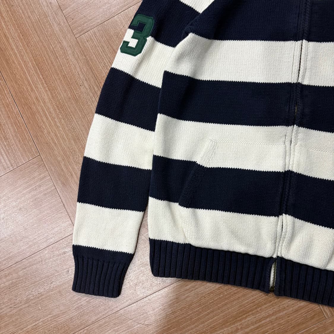 폴로 랄프로렌 빈티지 빅포니 스트라이프 니트 집업 상품이미지4