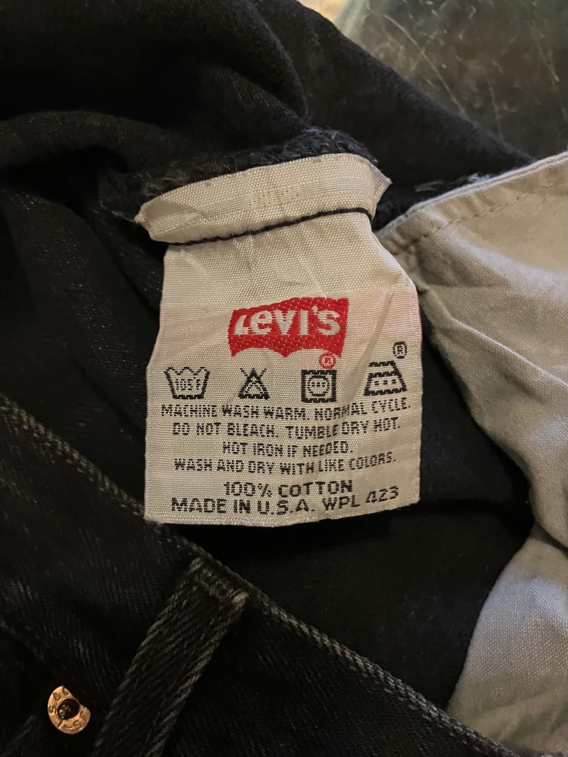 90s USA 빈티지 리바이스 501 0660 블랙진 흑청 데님 팬츠 상품이미지9