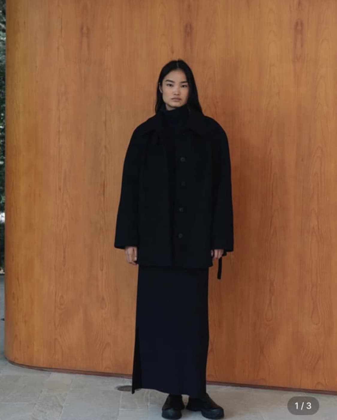 르셉템버 라글란 하프코트36 네이비 상품이미지1