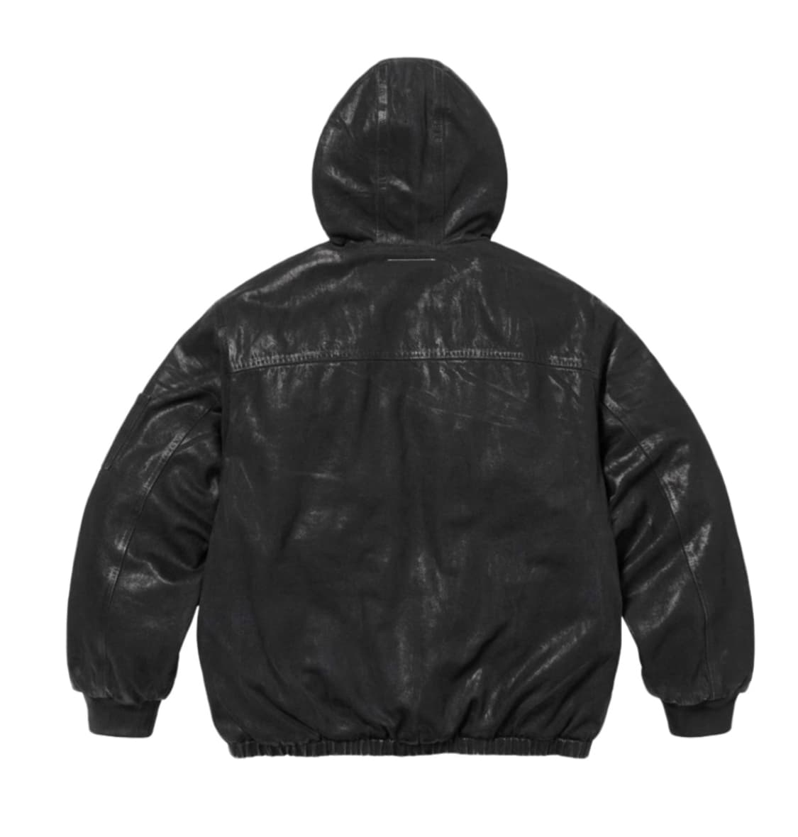 슈프림 x MM6 메종 마르지엘라 포일 후드 워크 자켓 블랙 상품이미지2