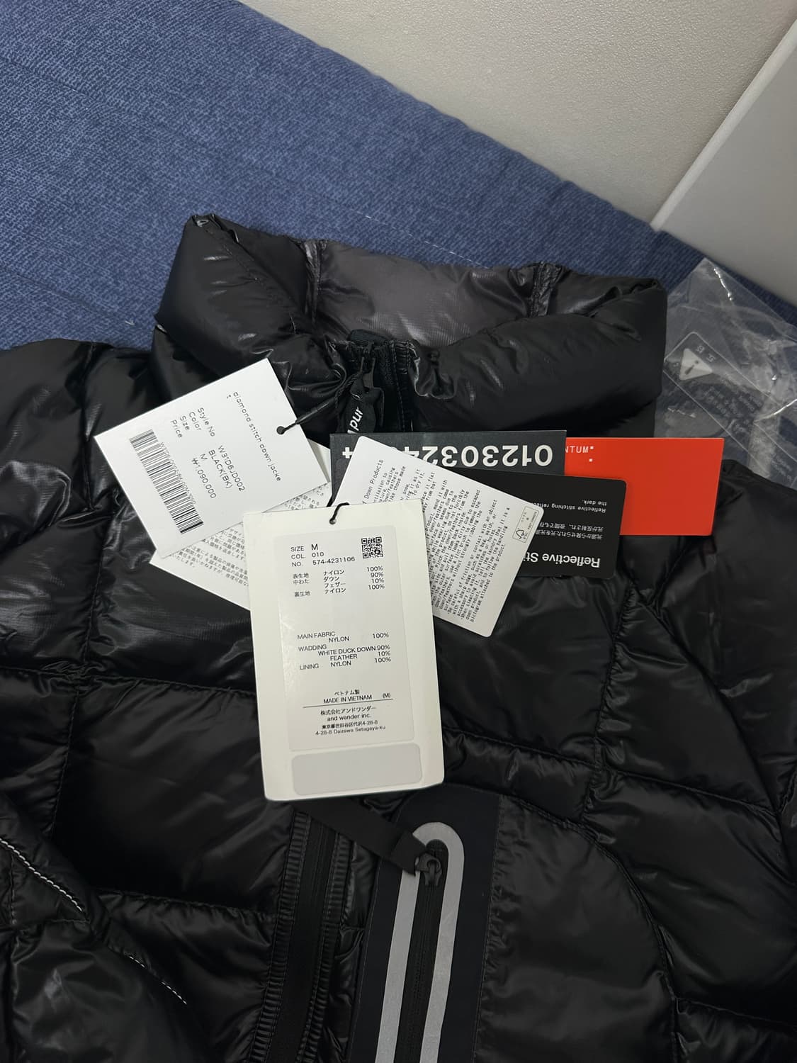 국내 백화점판 새상품 정가 109 앤드원더 다이아몬드 스티치 다운 패딩  상품이미지3