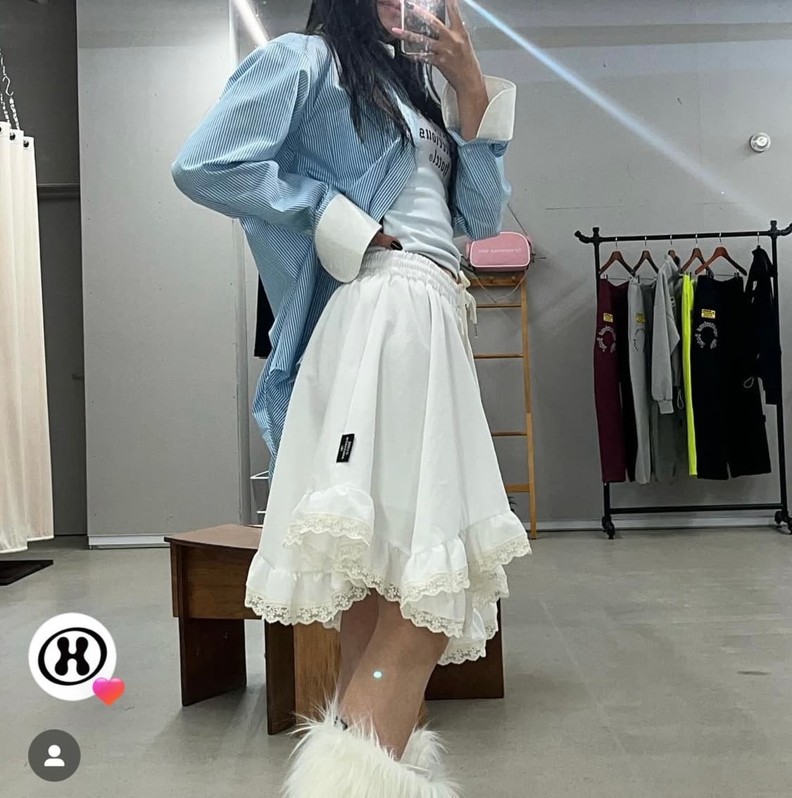 더미스테리어스호텔 레이스 스커트 상품이미지3