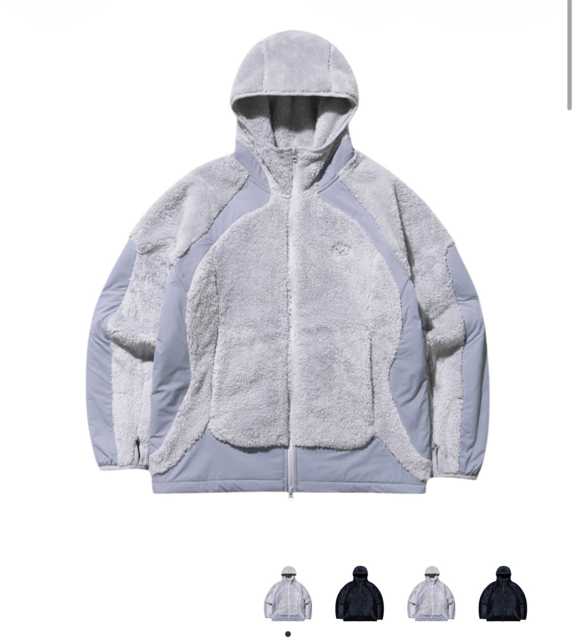 산산기어 플리스 후디드 자켓 라이트 그레이23FW( 2 ) 상품이미지1