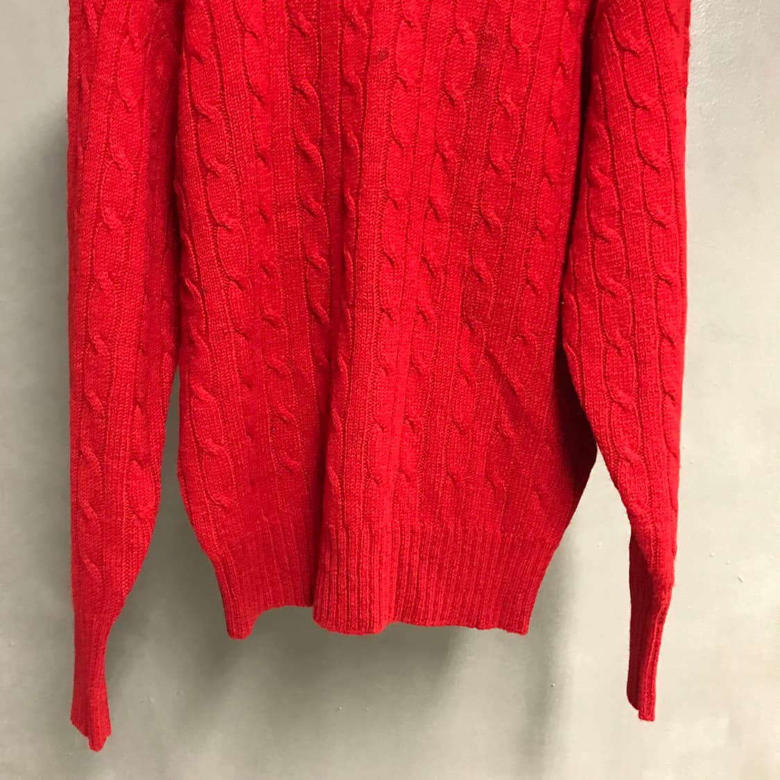 폴로 랄프로렌 케이블 니트 레드 95 상품이미지3