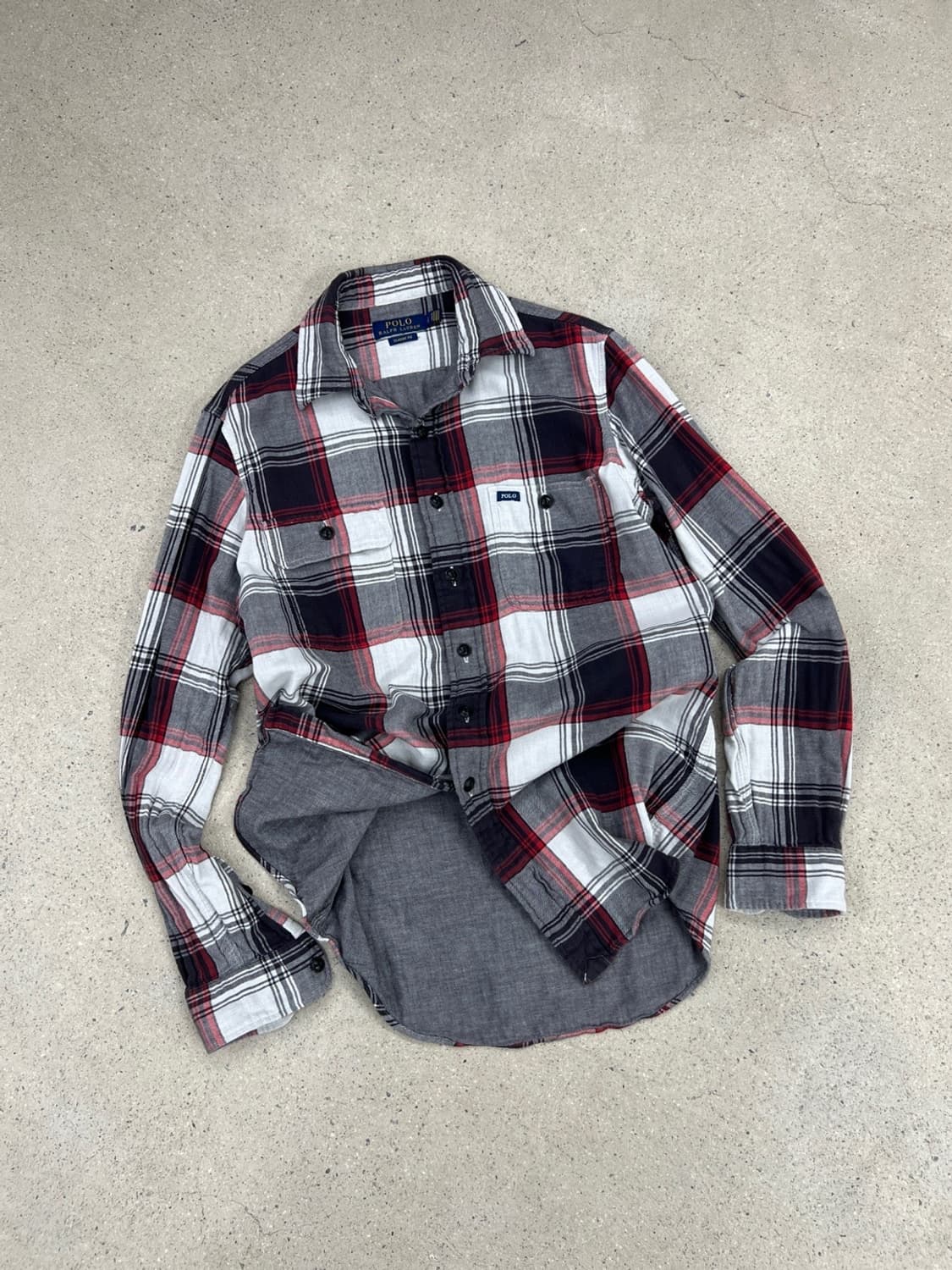 폴로 랄프로렌 빈티지 체크 투포켓 셔츠 상품이미지1