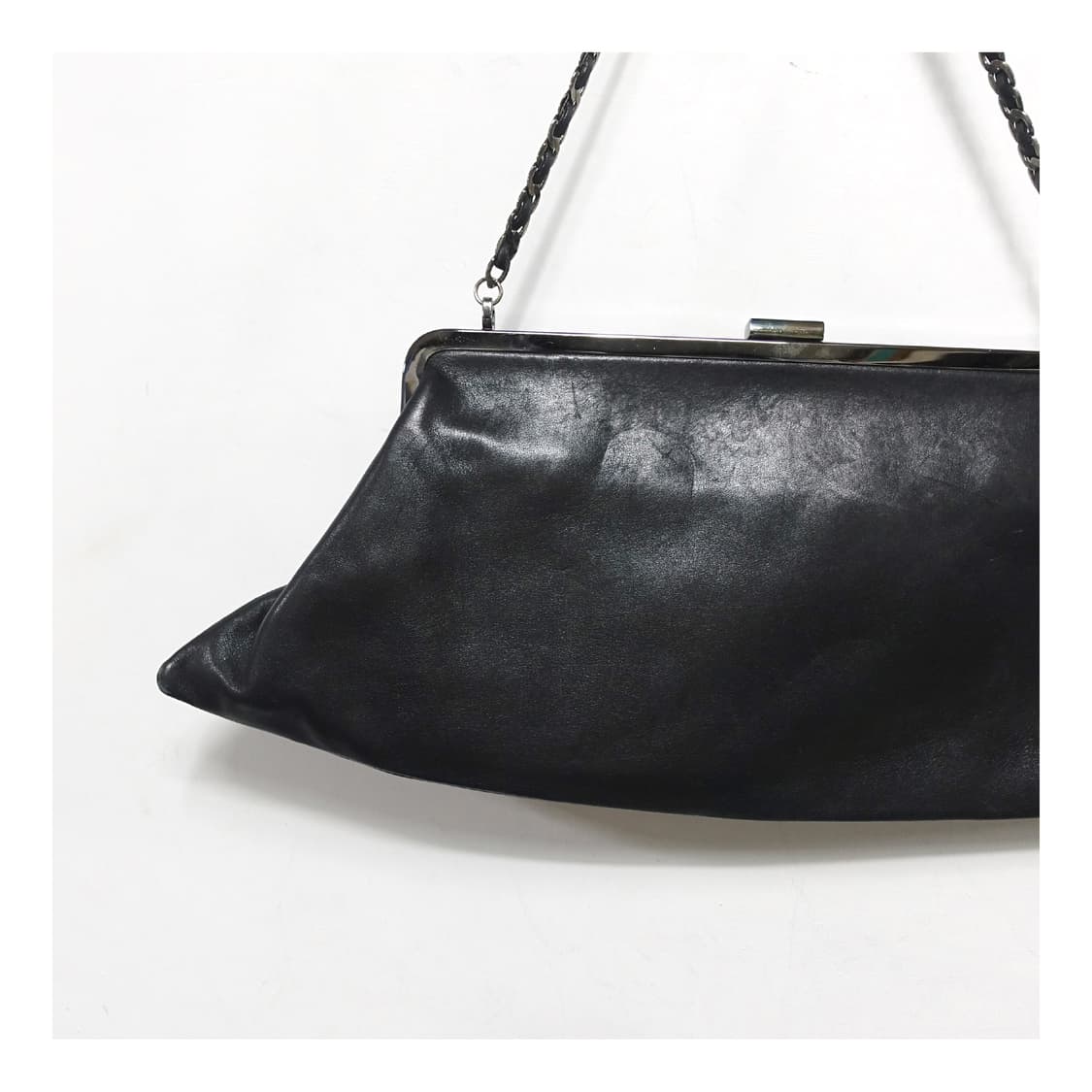 LEATHER 레더 아플리케 설윤형 디자이너 아티잔 체인 숄더 레더백 상품이미지8