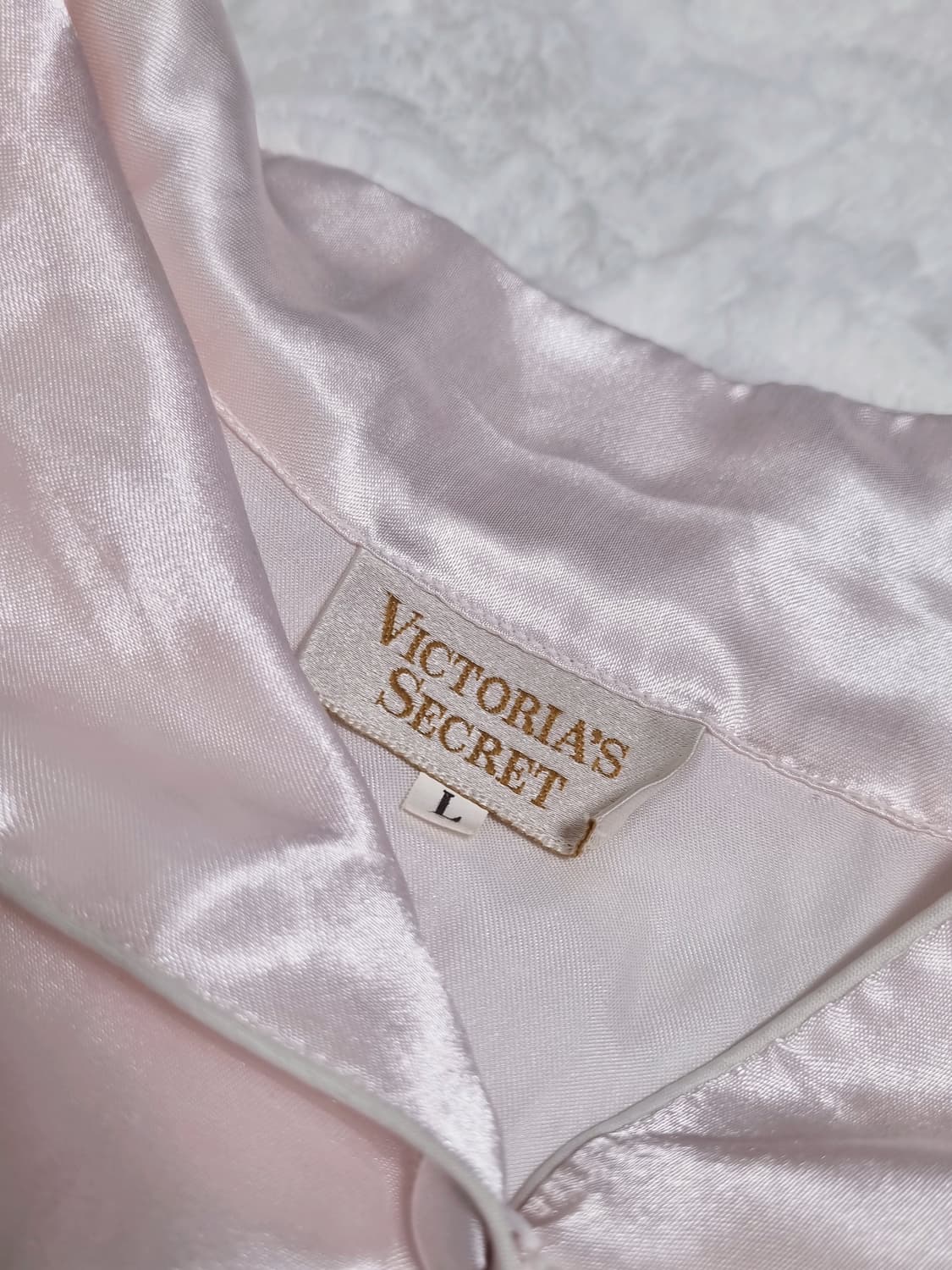 빅토리아 시크릿 핑크 새틴 잠옷 파자마 L 상품이미지2