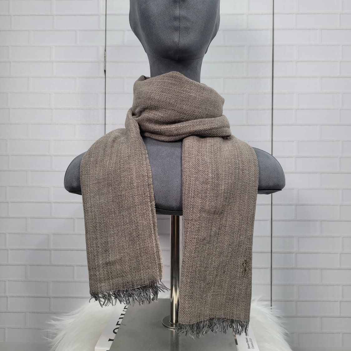 폴로랄프로렌 울 머플러 목도리 Made in Italy 남여공용 새상품급 상품이미지1