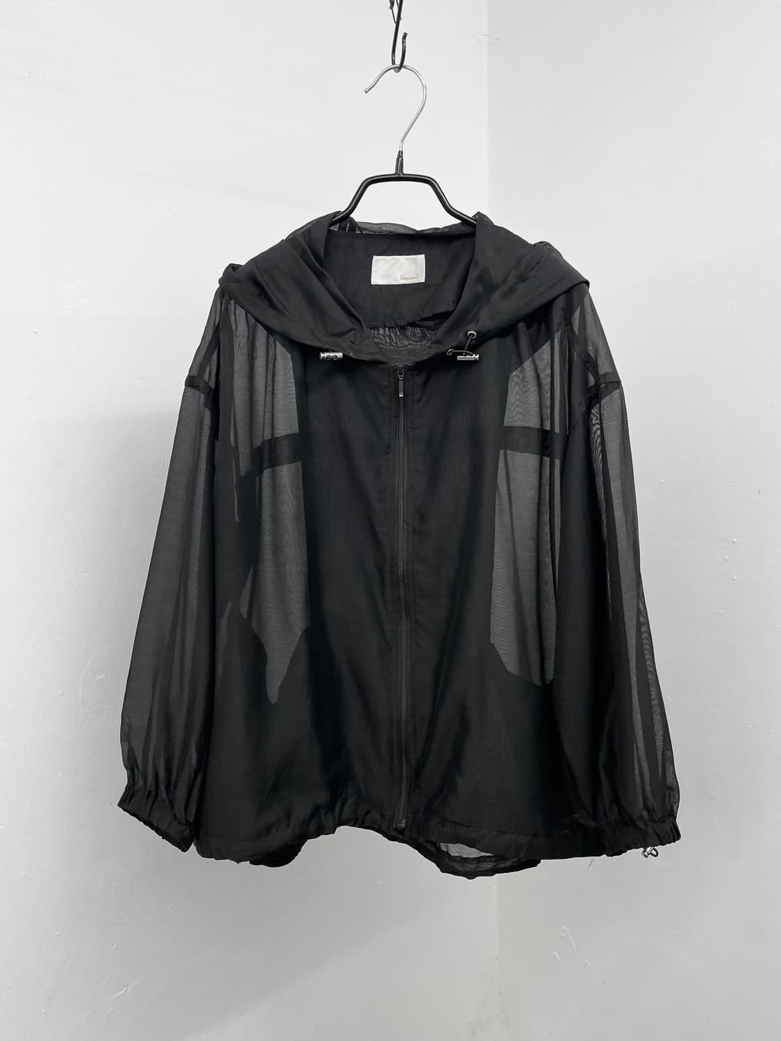 블랙 시어 스트링 자켓  상품이미지1