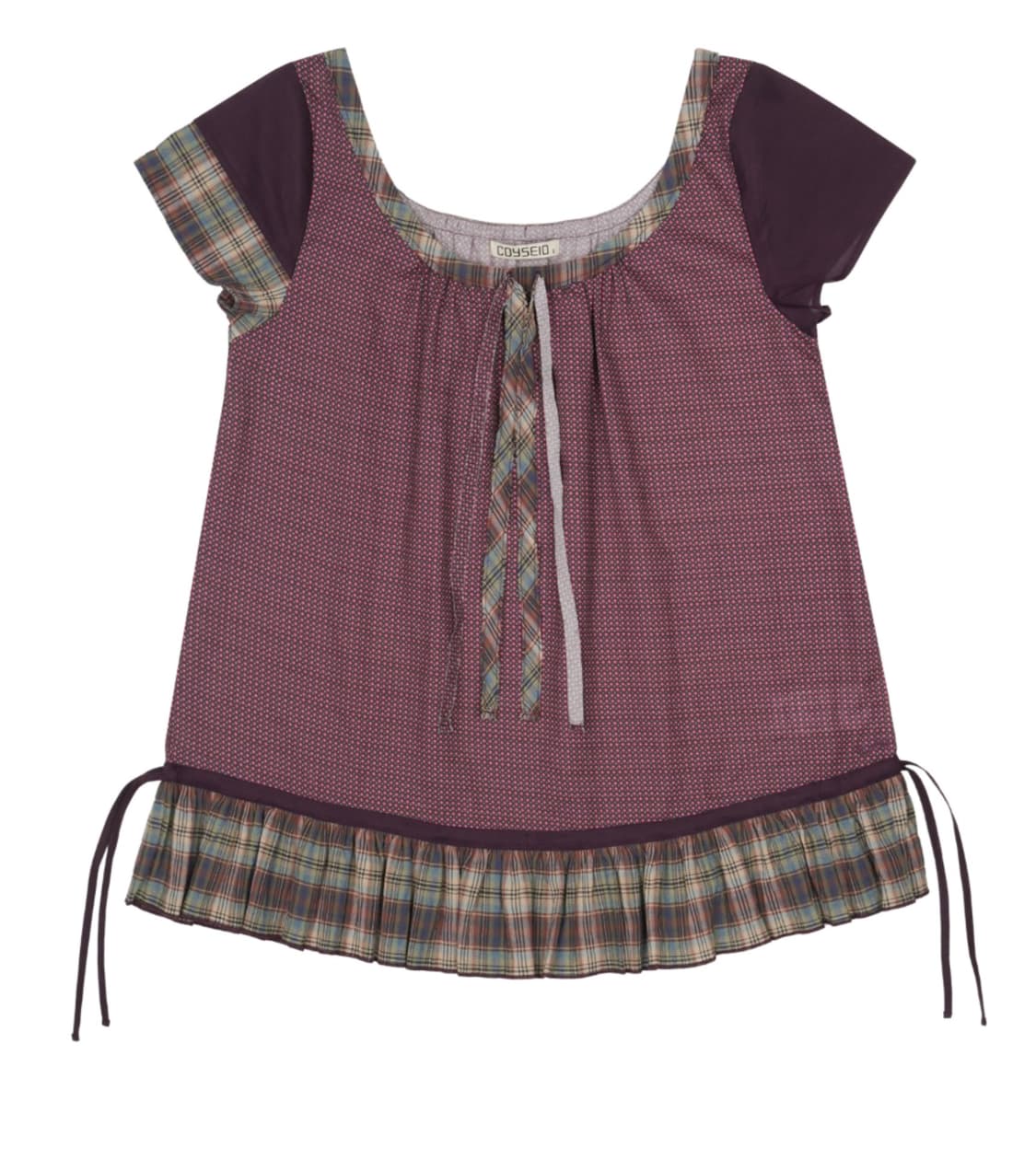 코이세이오 STRAP SHIRRING BLOUSE PURPLE 상품이미지6