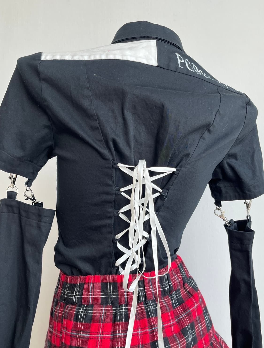 BODY LINE 고스 크로스 코르셋 셔츠 상품이미지7