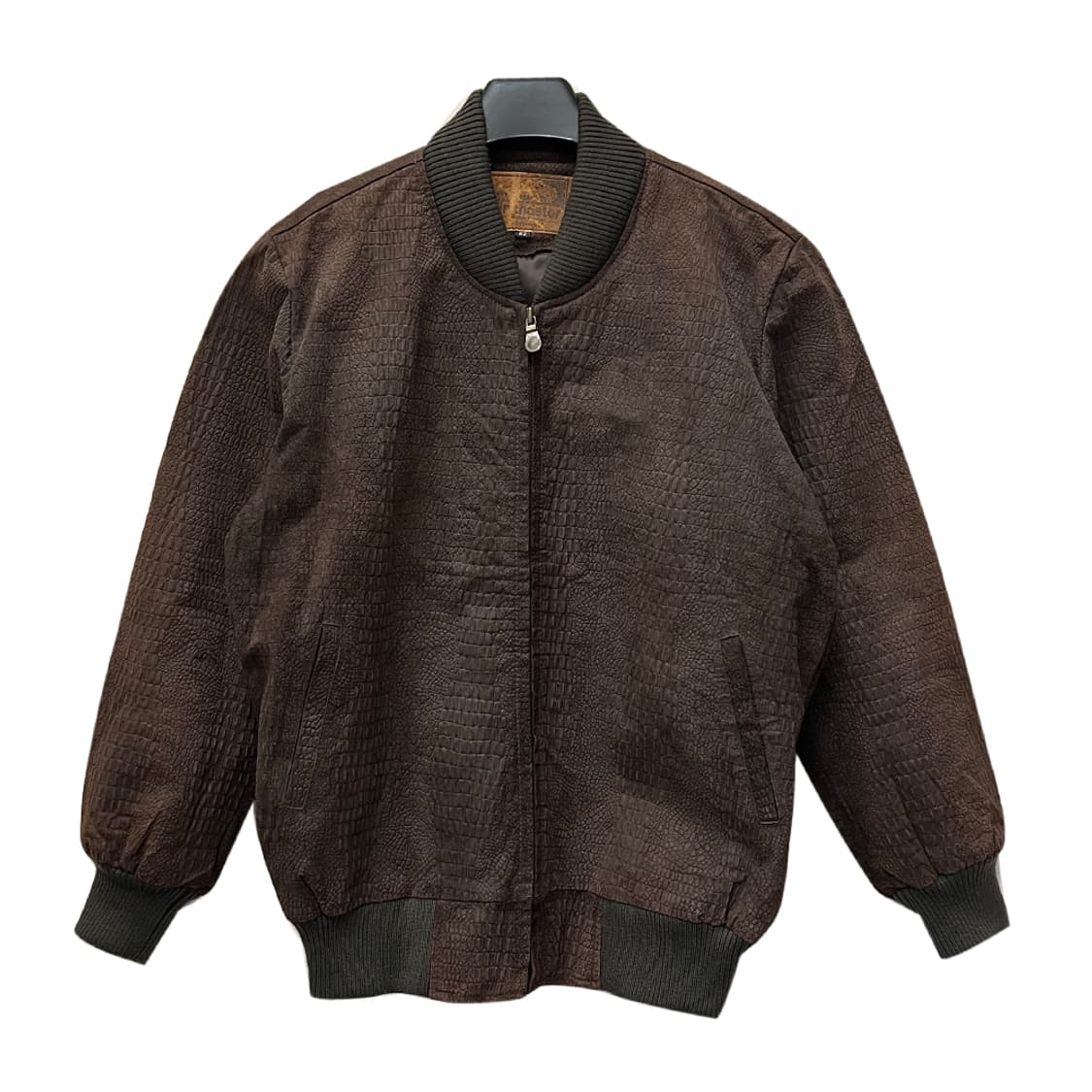 90s 트래퍼 빈티지 악어패턴 블루종 래더 자켓 L~XL 상품이미지1