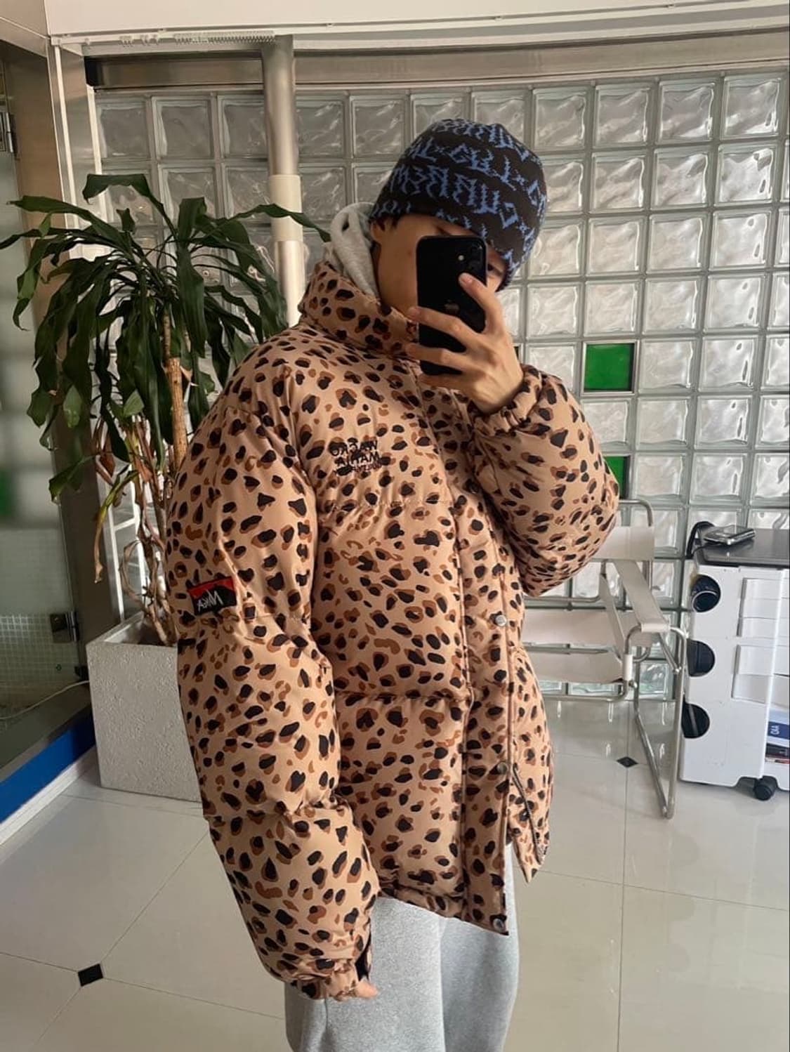 와코마리아 x 난가 레오파드 다운 자켓 2023fw 상품이미지4