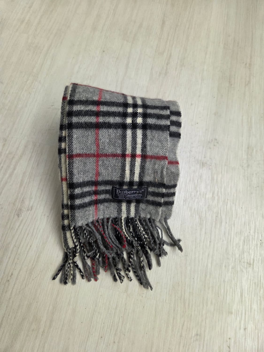 버버리 그레이체크 울 목도리 상품이미지1