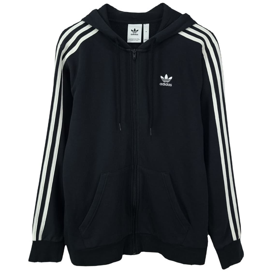 [아디다스] 불꽃 로고 자수 삼선 후드 집업 져지 블랙 M18723 상품이미지2