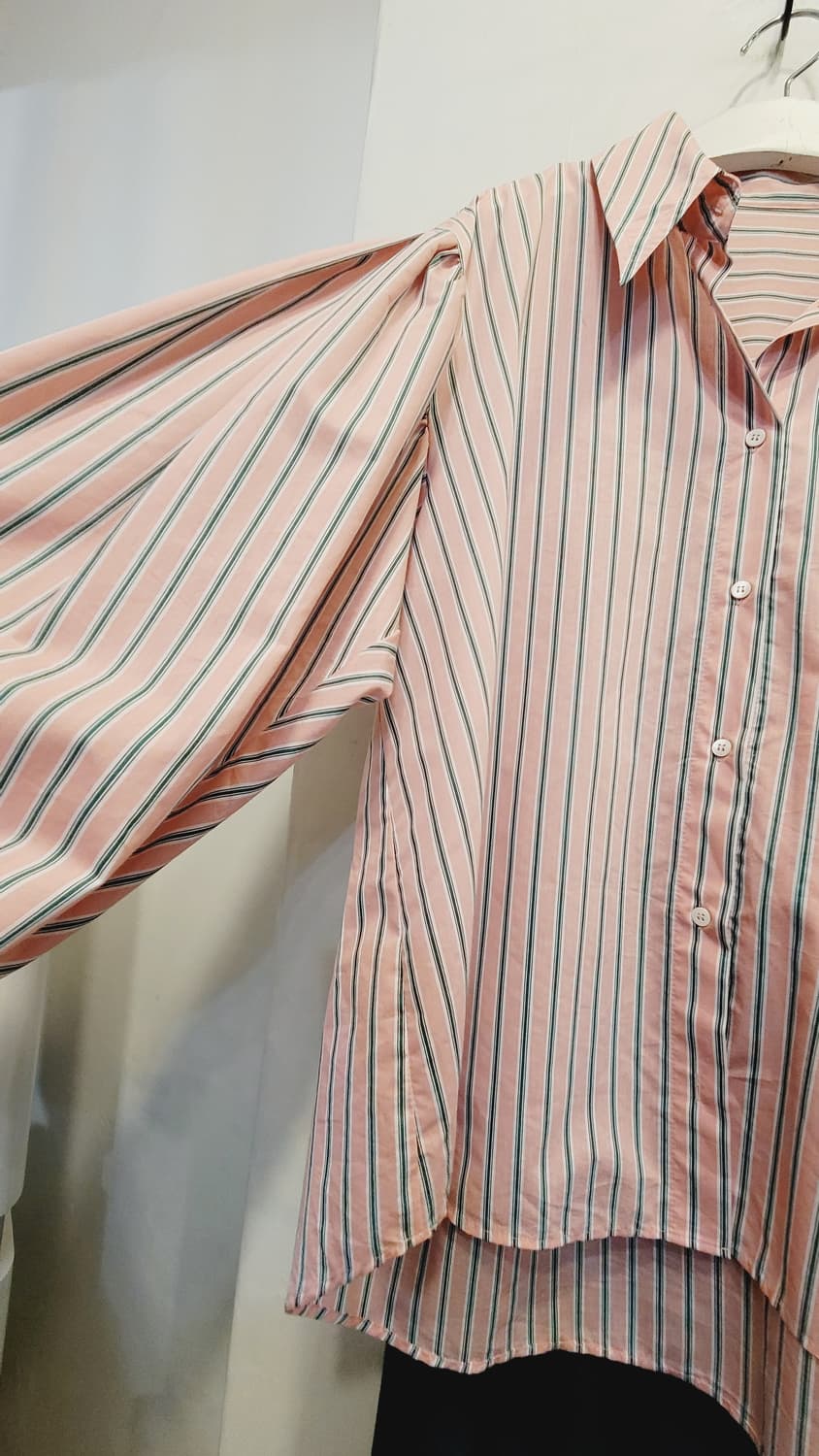 루즈핏 벌룬 스트라이프 셔츠 상품이미지4