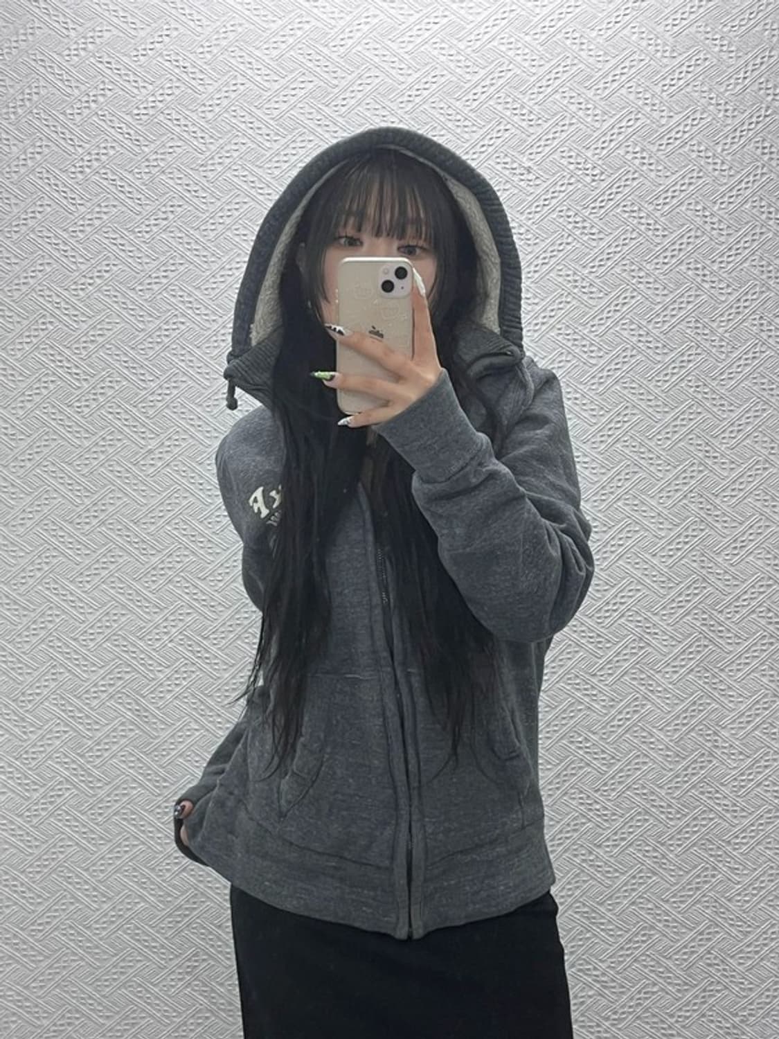 아베크롬비 울프죠 Y2K 캐주얼 양털 후드집업 L C08758 상품이미지2