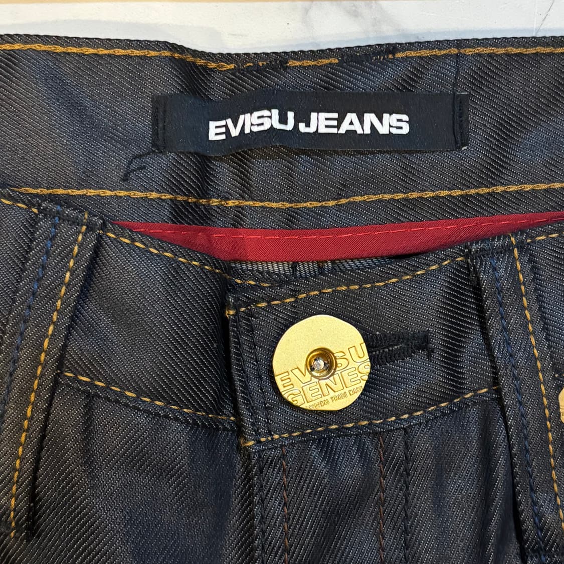 [새상품]Evisu 에비수 코어 진 뒷포켓 프린팅 스티치 스트레이트핏 상품이미지6