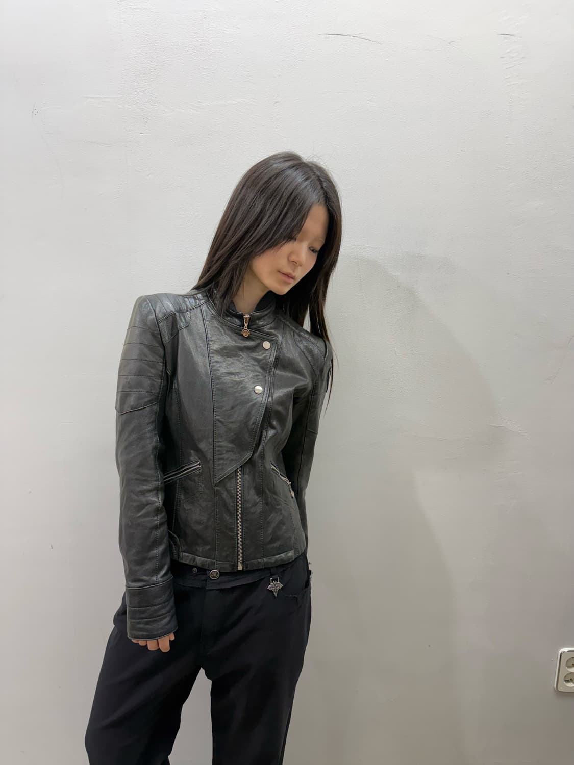 EXR 레더 플랩커버 바이커자켓 상품이미지7