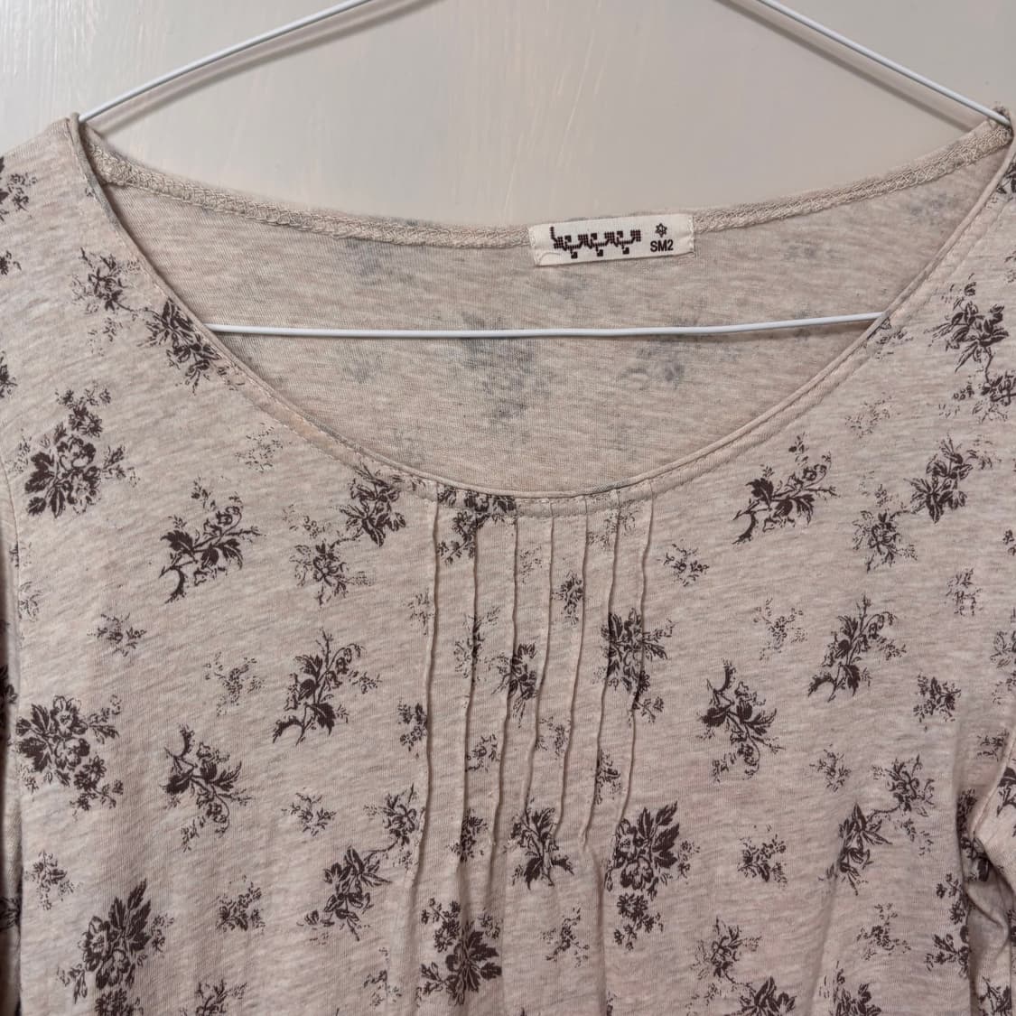 빈티지 모리걸 sm2 잔꽃 긴팔티셔츠 상품이미지2