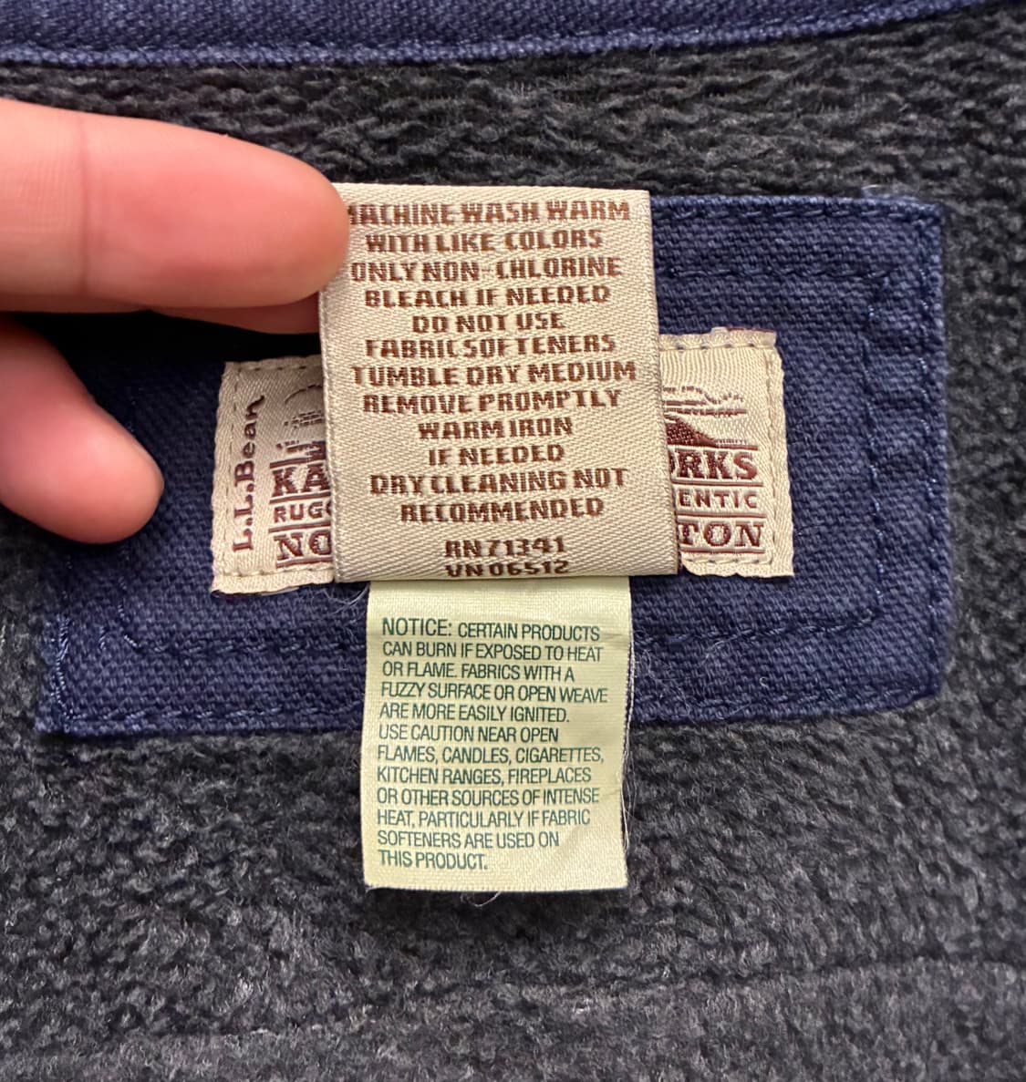 (XL)00s L.L. BEAN 엘엘빈 캔버스 코튼 플리스 워크셔츠자켓 상품이미지10