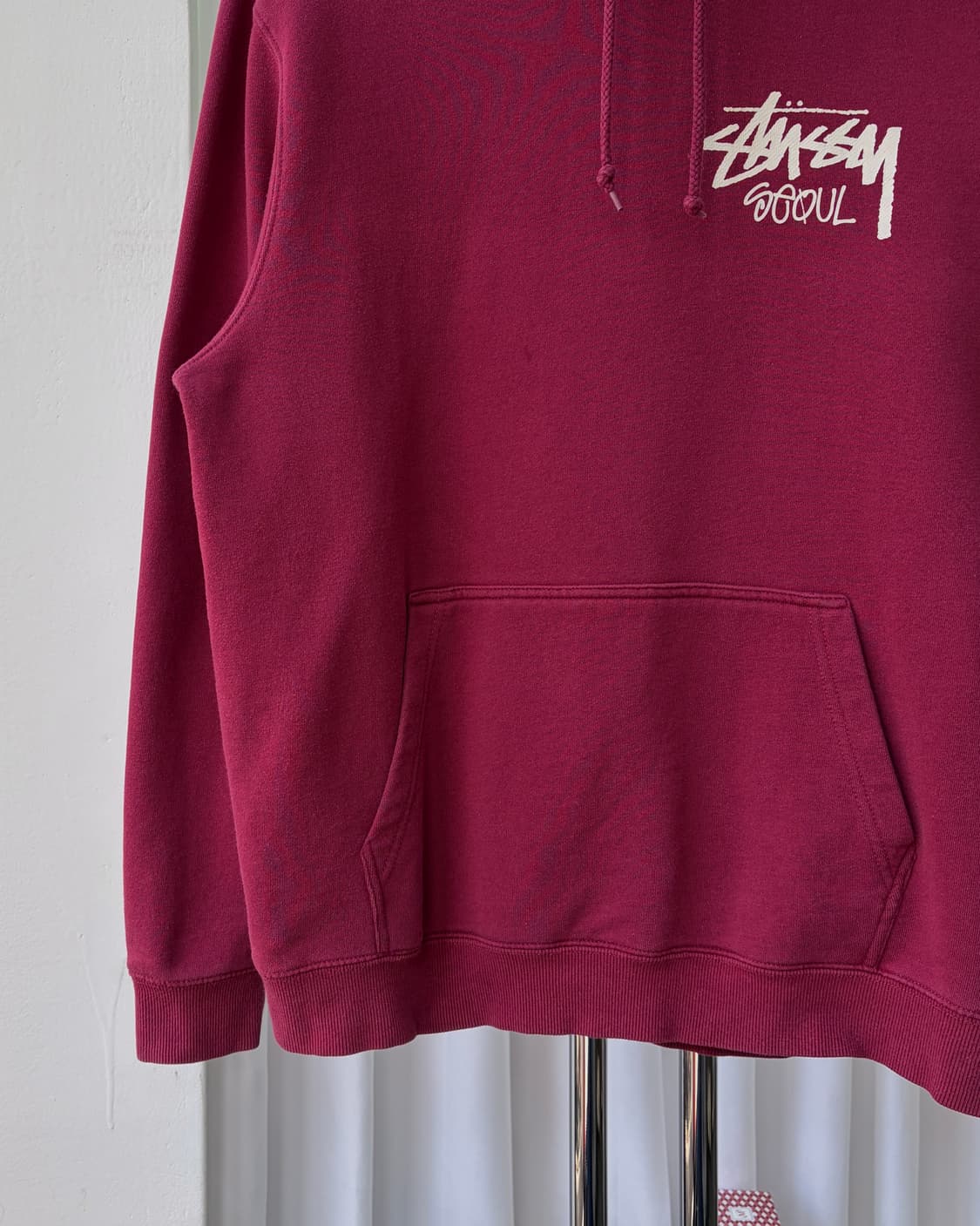 [L]스투시 STUSSY 일본판 SEOUL 버건디 후드티 상품이미지6