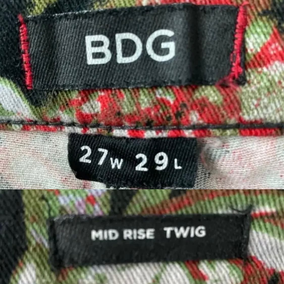 BDG Jeans 플리워패턴 블랙데님(27) 상품이미지10