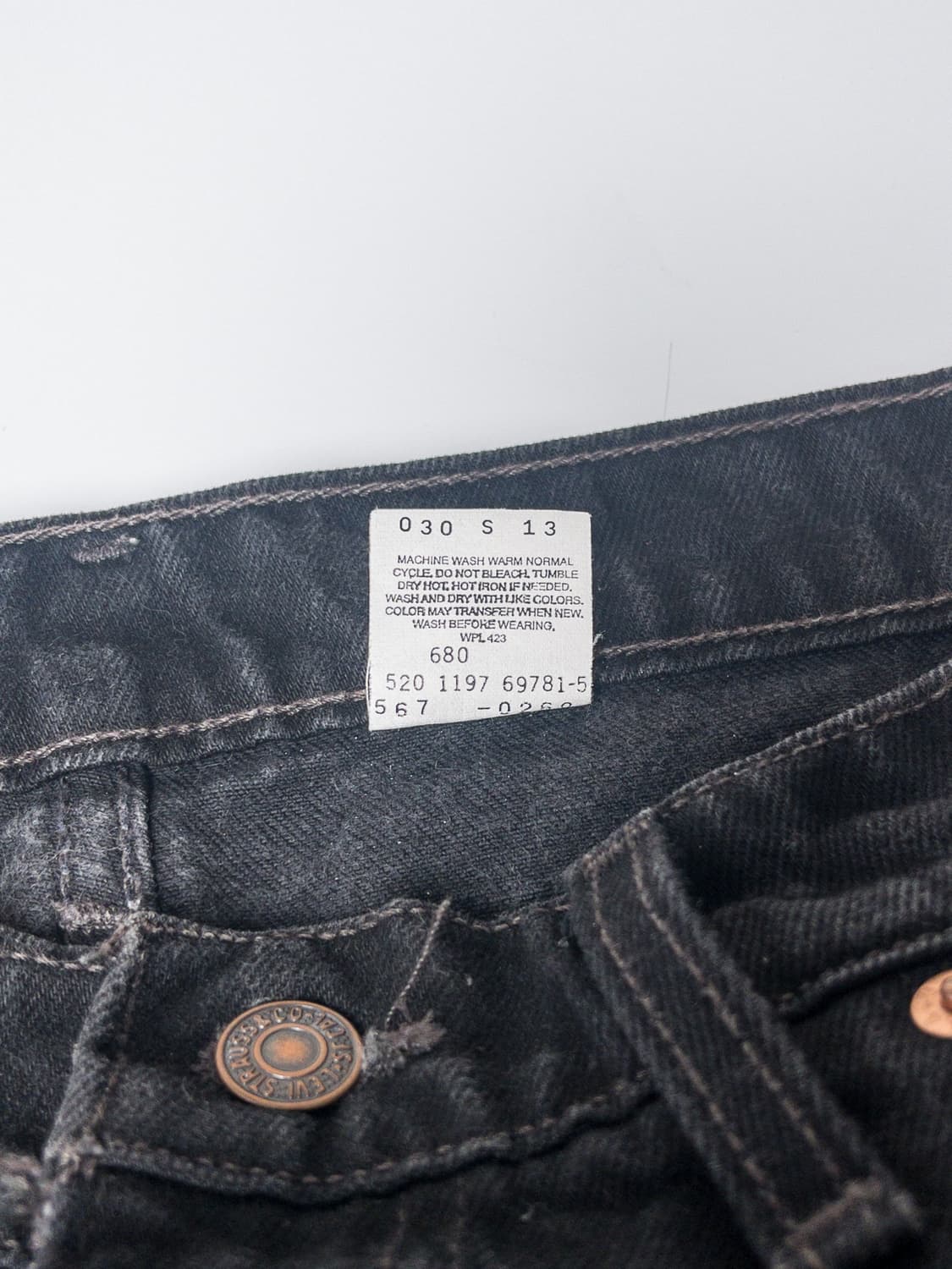 90’s 미제 리바이스 567 루즈 핏 엑스트라 와이드 레그 32x30 상품이미지7