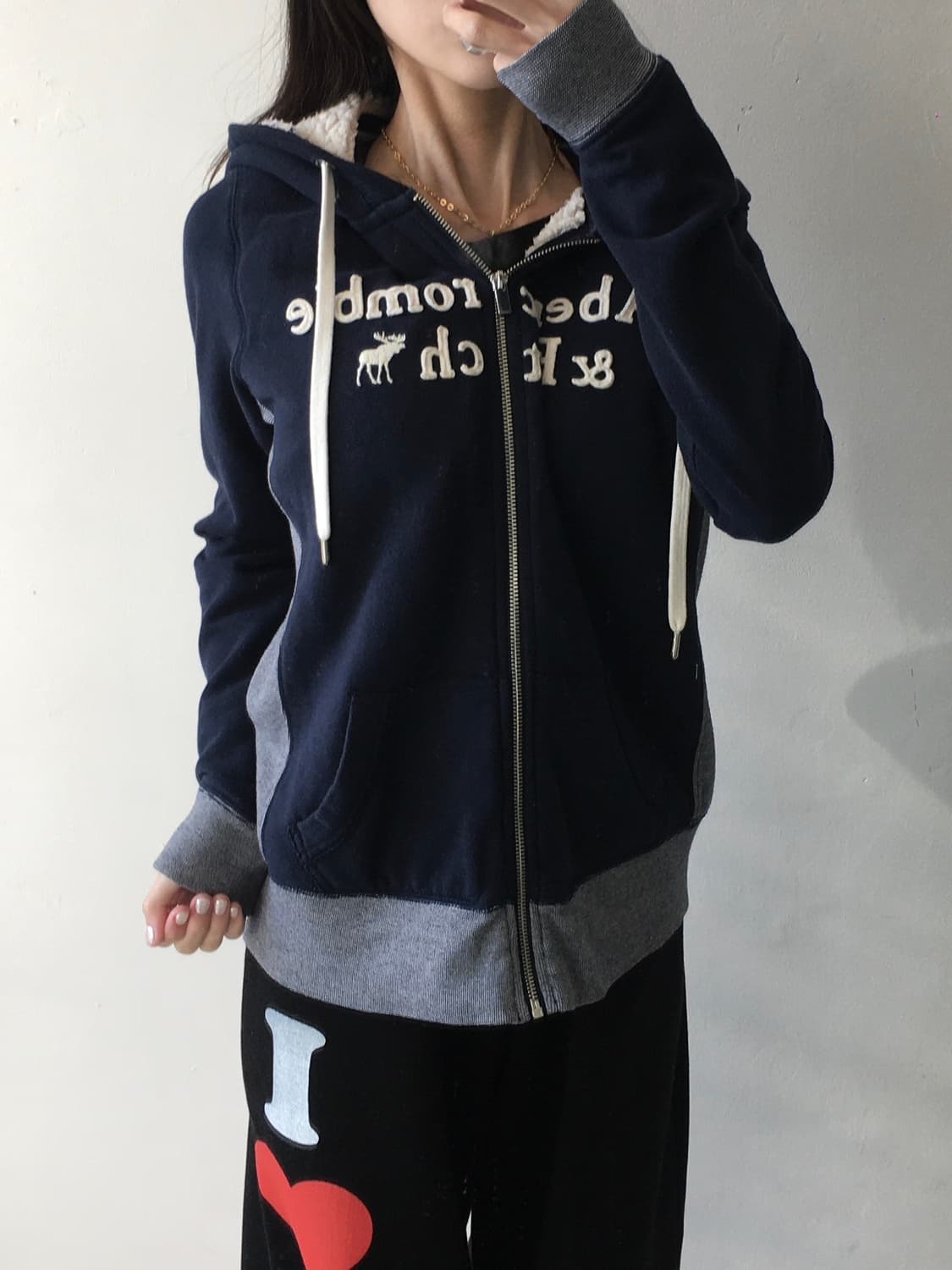 아베크롬비 양털 후드집업 상품이미지1