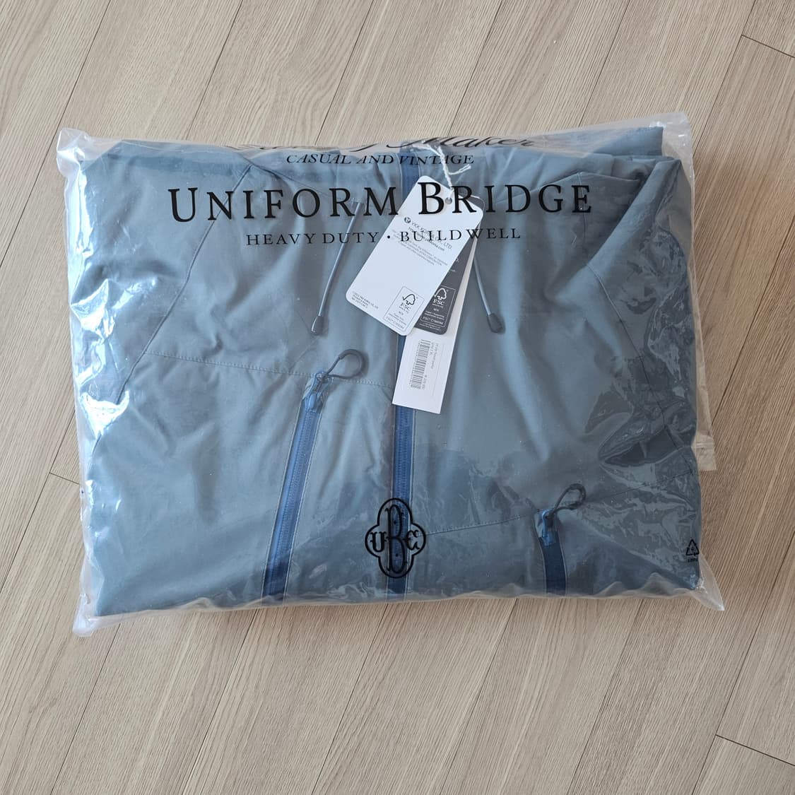 XL 105~110 새제품) 유니폼브릿지 파카 바람막이 점퍼 패딩 그레이 상품이미지5