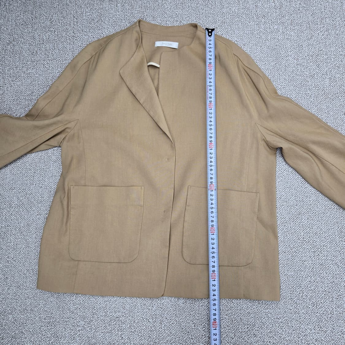 0185 아이잗바바 린넨 혼방라운드넥 포켓 자켓 66 상품이미지7