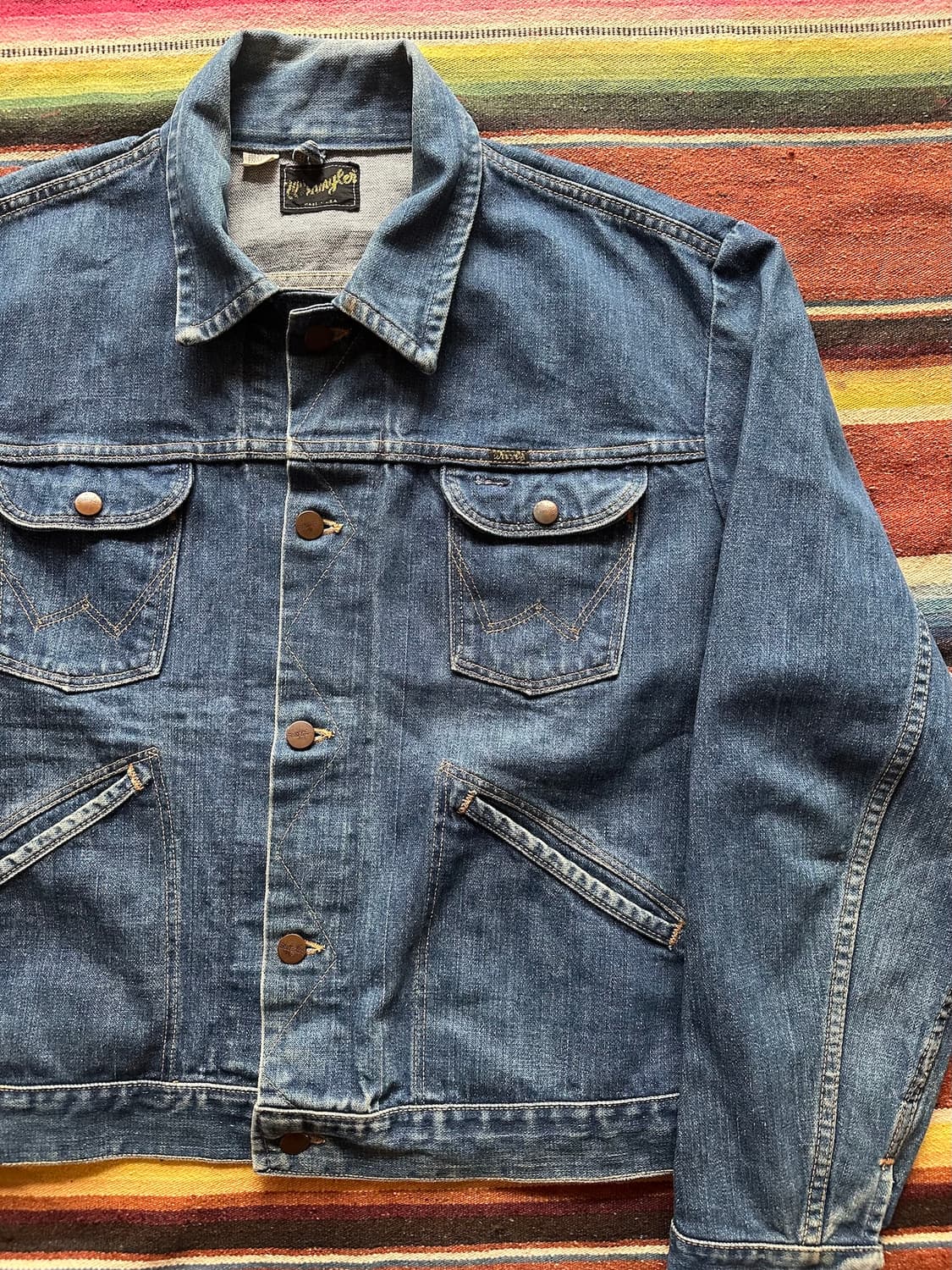 70s USA 빈티지 랭글러 124MJ 데님 자켓 빅사이즈 상품이미지4