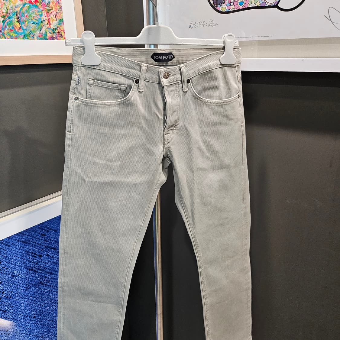 톰포드 스웨이드 패치 슬림 핏 코튼팬츠 상품이미지2