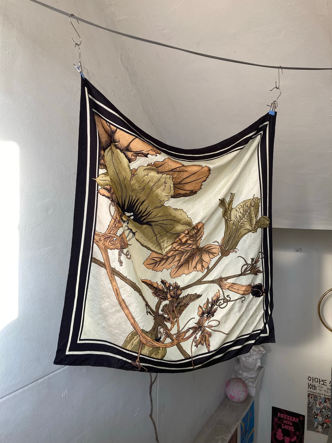 플로럴 패턴 빈티지 스카프 상품이미지1