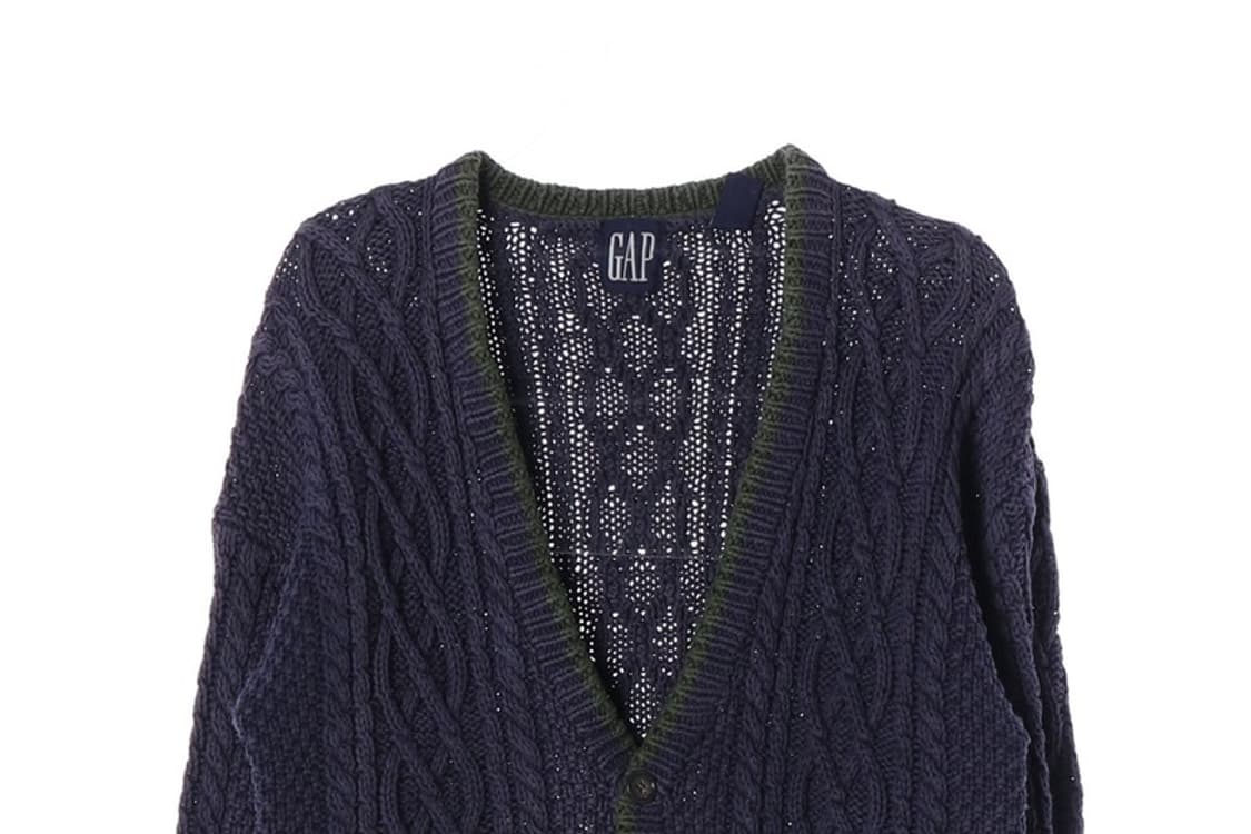GAP 빈티지 꽈배기 가디건 L 상품이미지3