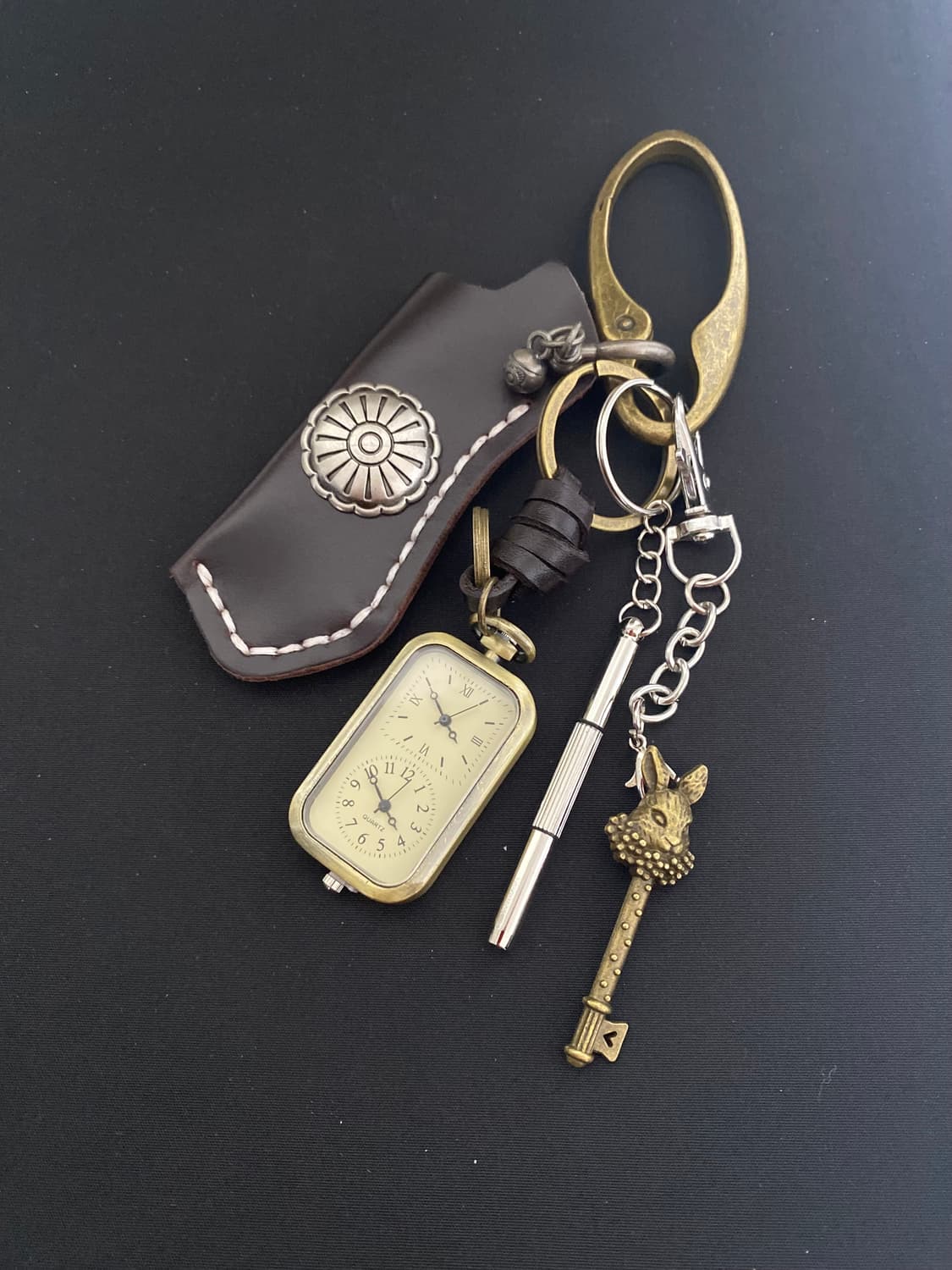 빈티지 시계 키링 상품이미지1
