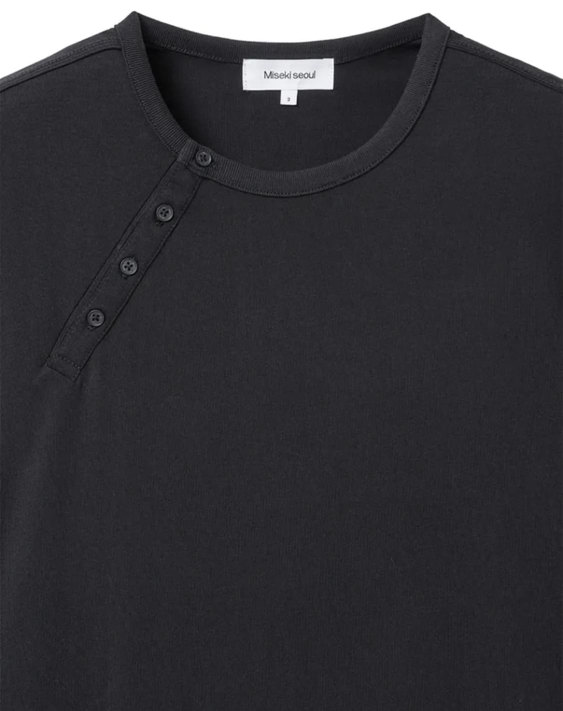 미세키서울 맨 헨리넥 롱슬리브 블랙 상품이미지2