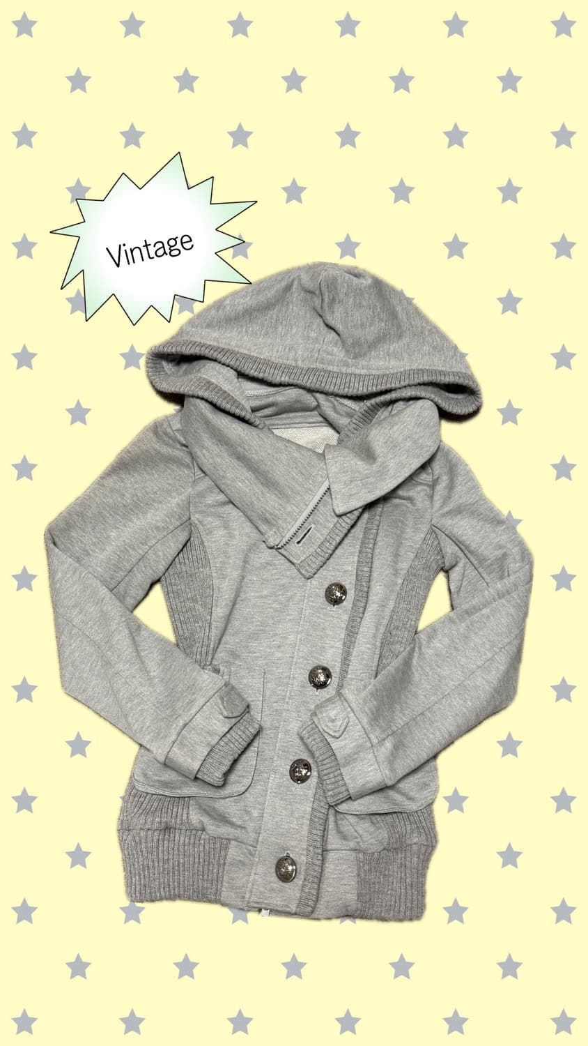 Vintage 하이넥 버튼 자켓 상품이미지1