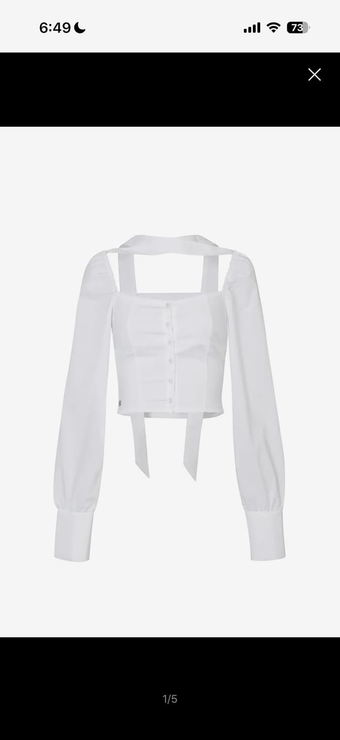 페인오어플레져 비앙카 블라우스 화이트 BIANCA BLOUSE  S 상품이미지1