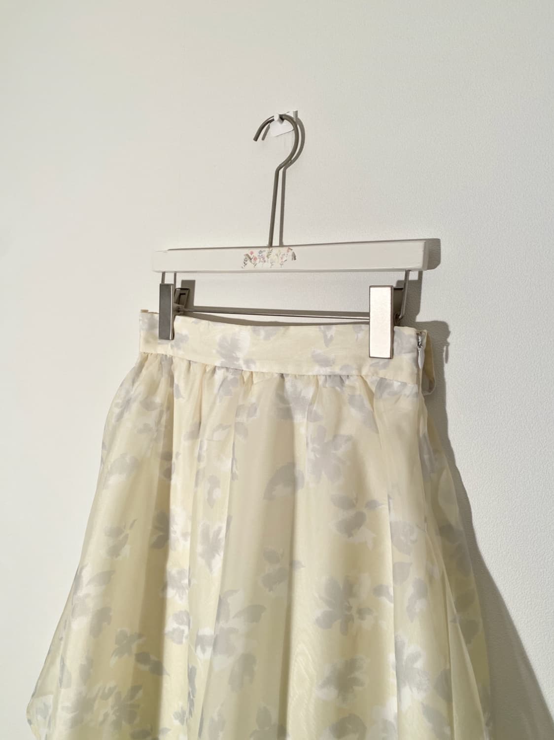 Ivory Floral Flare Mini Skirt 상품이미지2