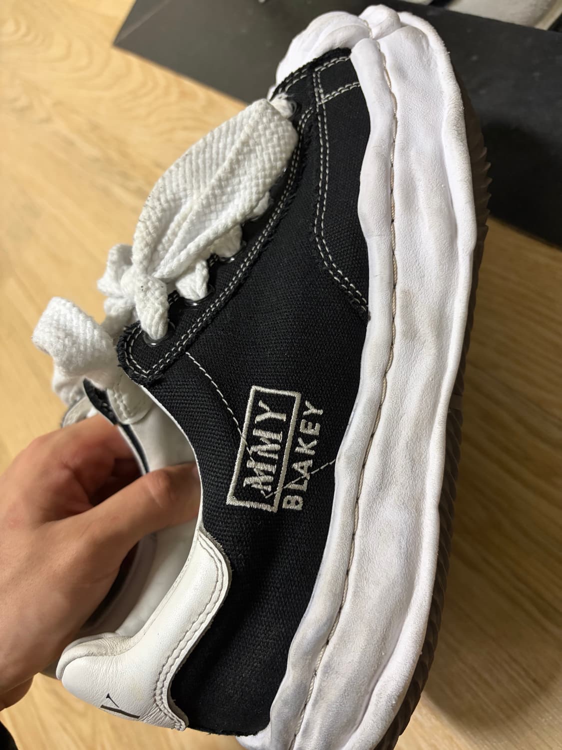 (41) 메종 미하라 야스히로 블레이키 OG 솔 캔버스 로우탑 스니커즈 상품이미지4