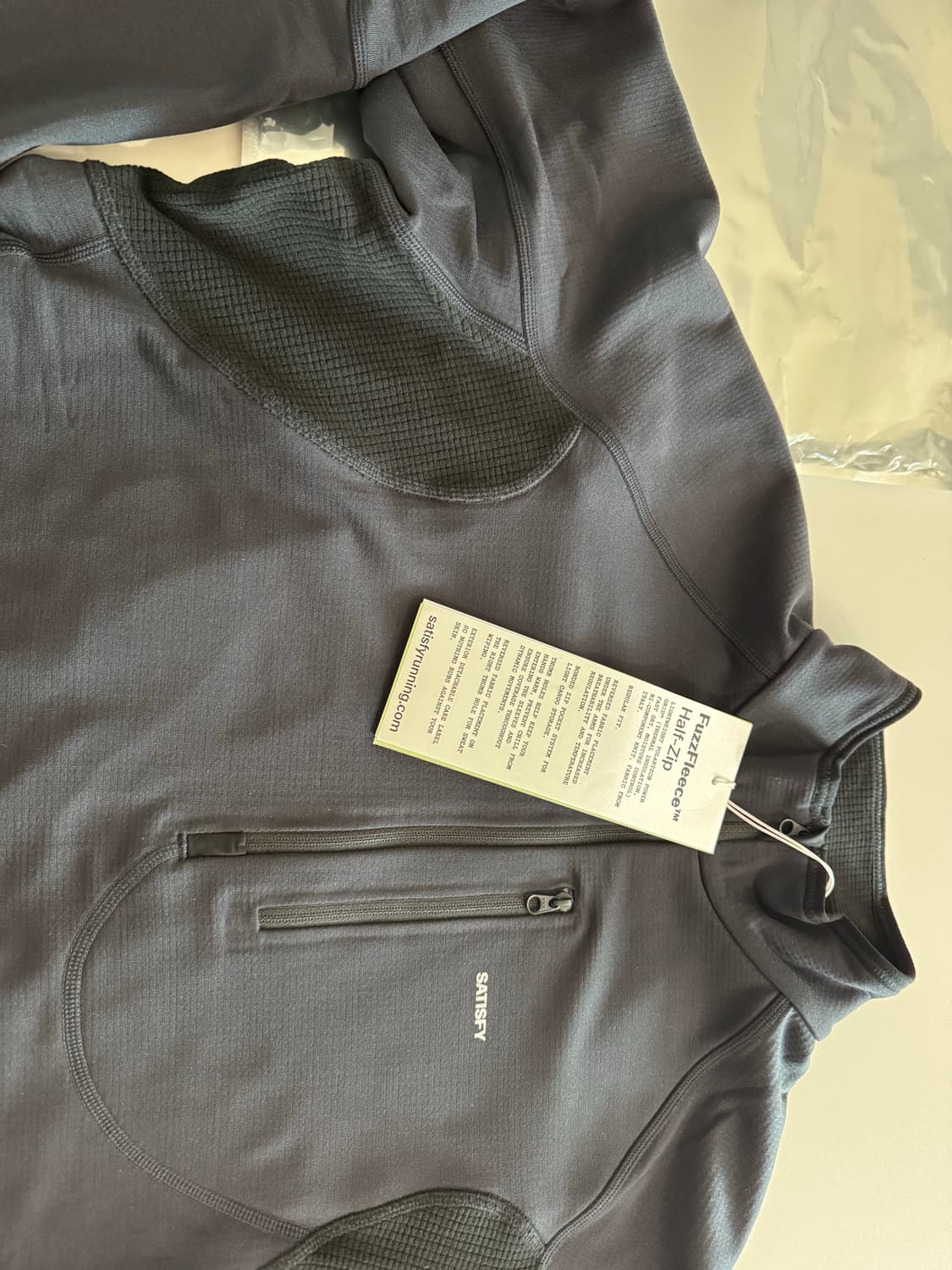 새티스파이 퍼즈플리스 하프짚업 검정 S 상품이미지2