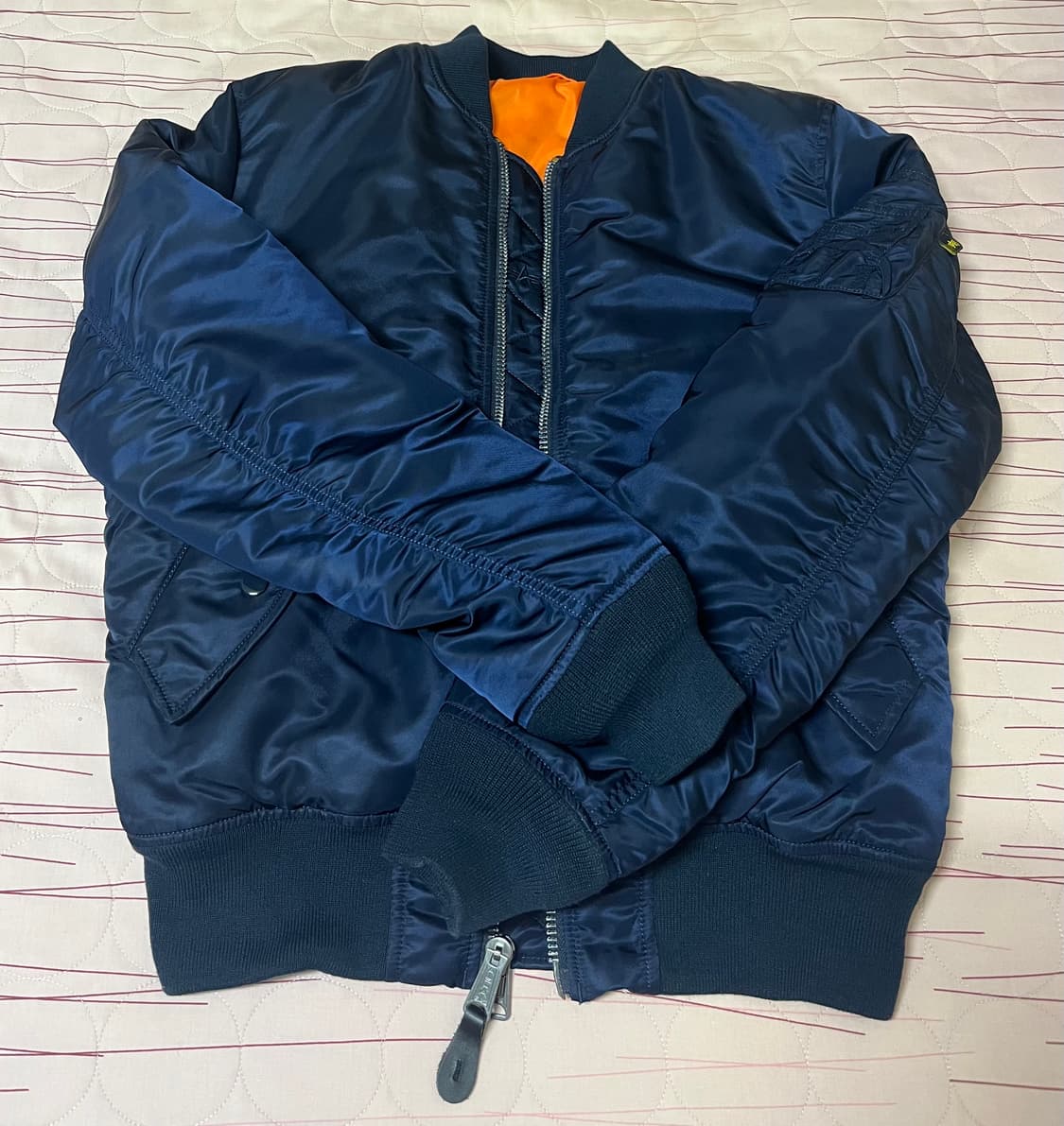 알파인더스트리 마원 MA-1 슬림핏 M 네이비 상품이미지1