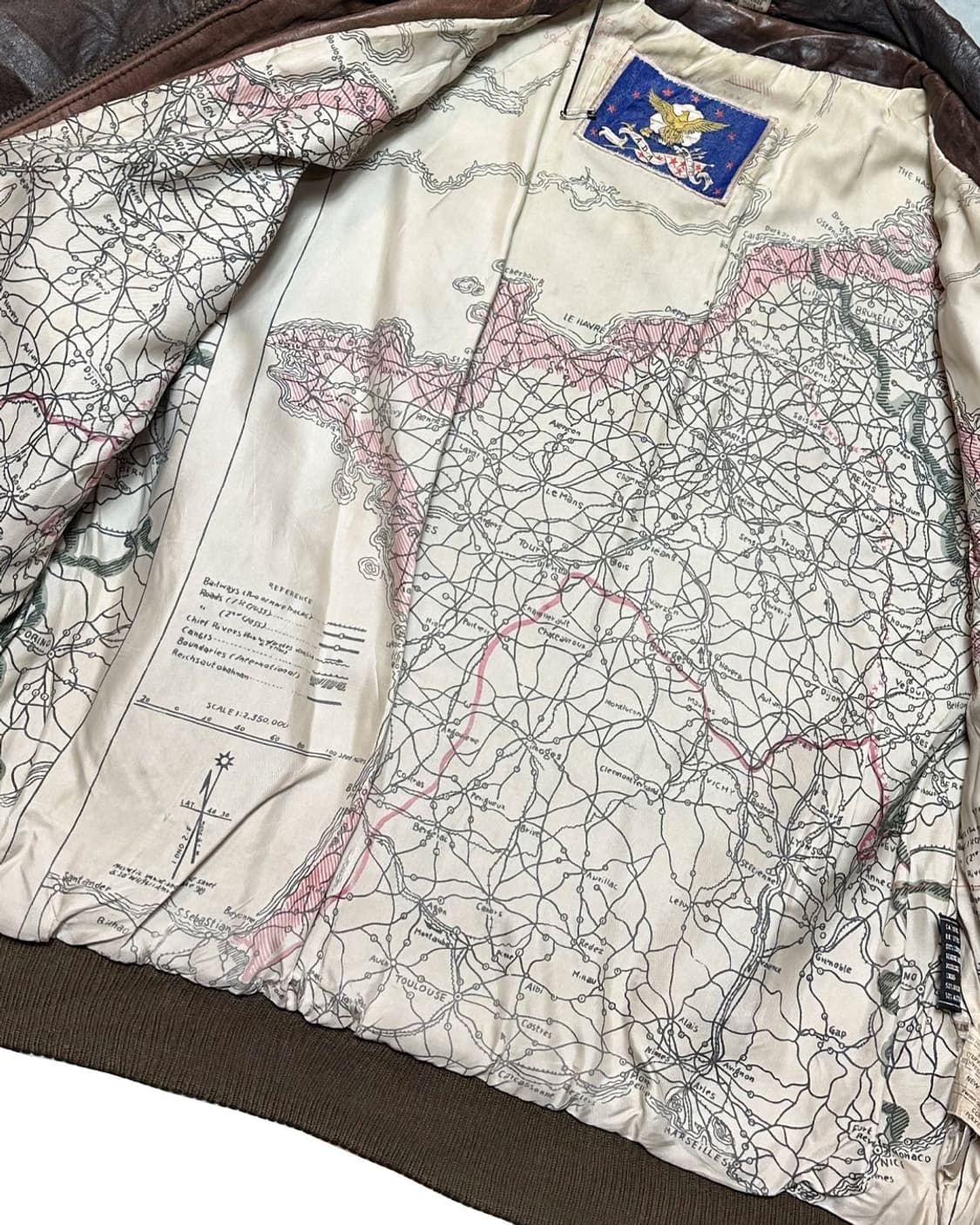 90s ADA 리얼 레더 A-2 플라이트 자켓 made in korea 상품이미지7