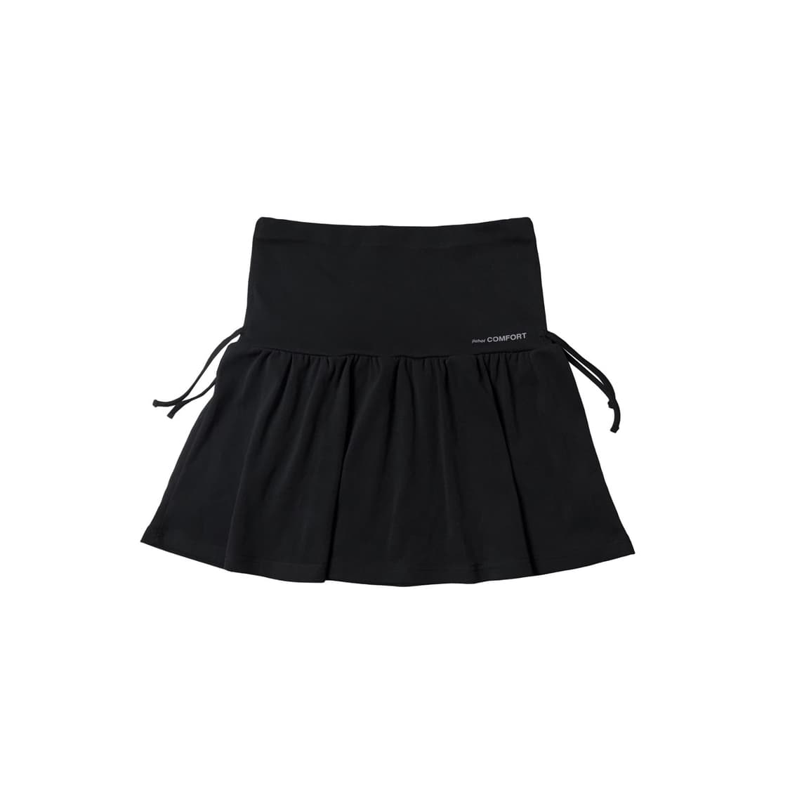 지초이 컴포트 26-001 셔링 스커트 블랙 상품이미지1